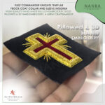 Past Commander Knights Templar Frock Coat Sleeve Insignia Gold | Knights Templar Accessories – image 5