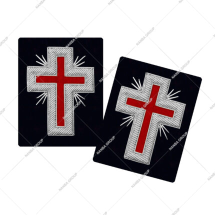 Past Commander Knights Templar Frock Coat Sleeve Insignia Silver | Masonic Regalia Accessories