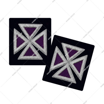 Past Grand Master Knights Templar Frock Coat Sleeve Insignia Purple Silver| Knights Templar Chapeau Rosette