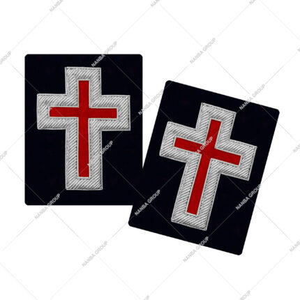 KNIGHT KNIGHTS TEMPLAR Frock Coat Sleeve Insignia Silver | Custom Knights Templar Rosette