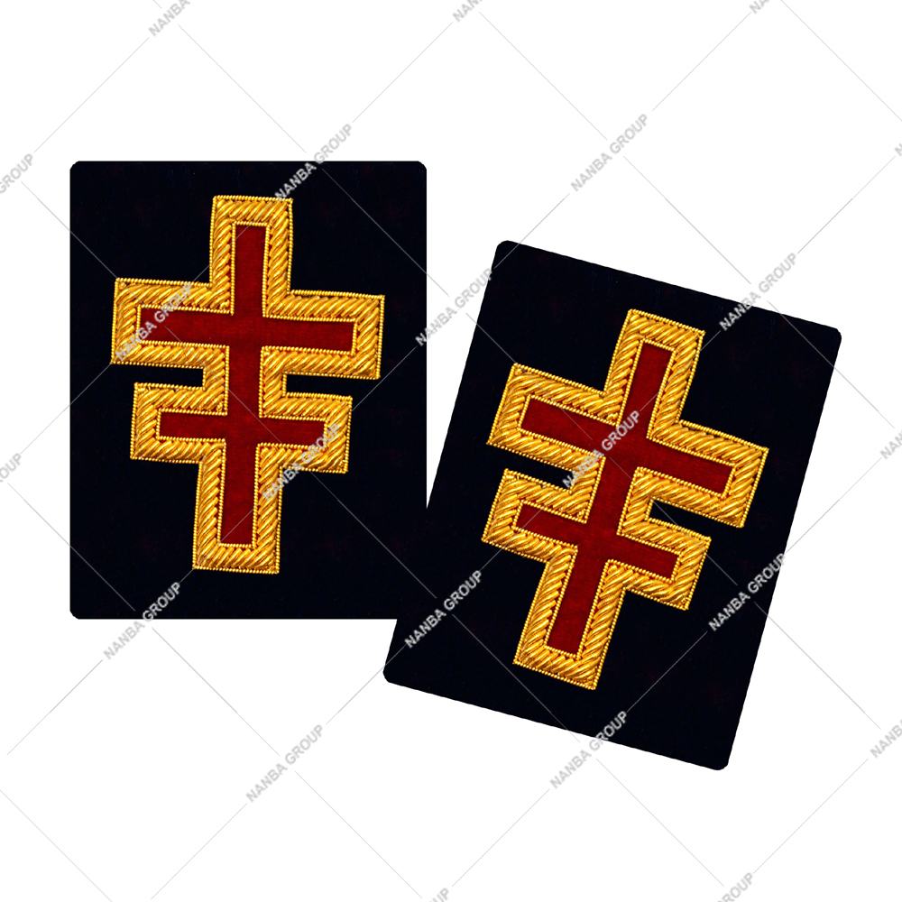 Photo-06 Grand Encampment Officer Knights Templar Frock Coat Sleeve Insignia Gold | Custom Masonic Regalia Manufacturer