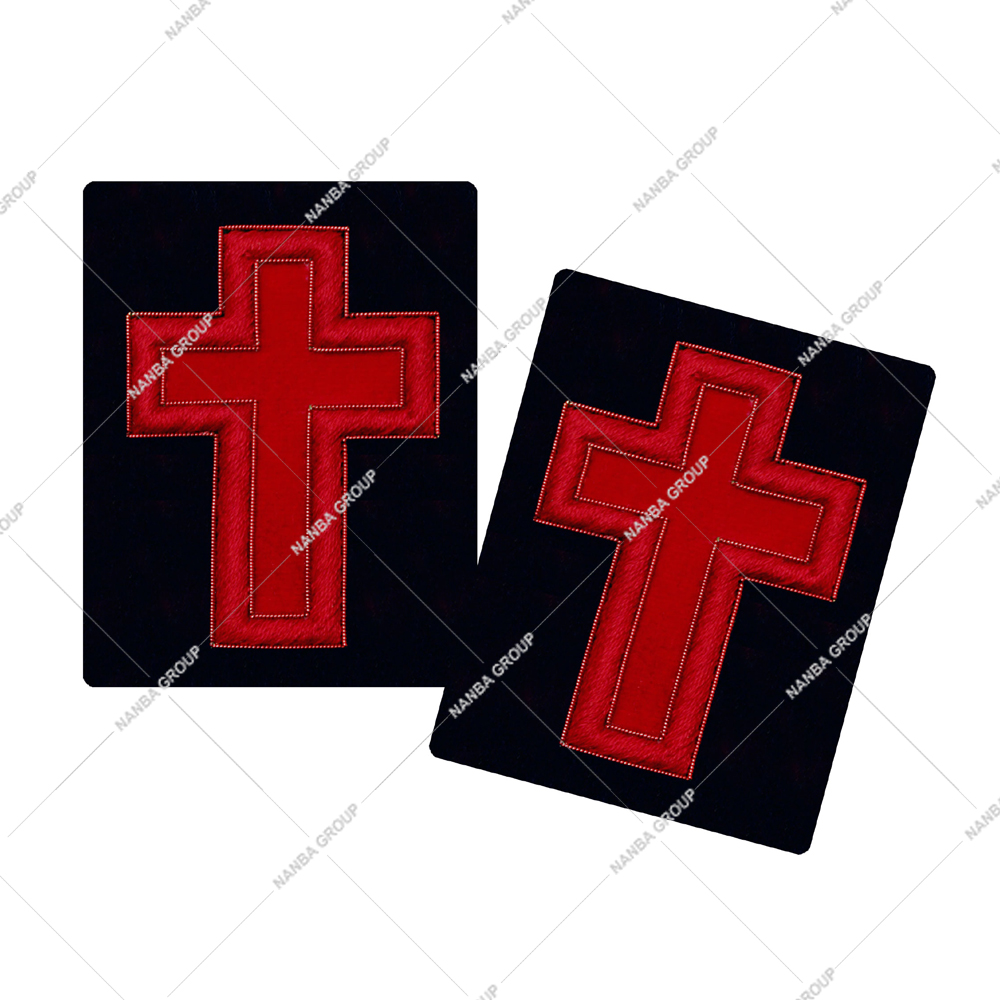 Photo-06 Knight Knights Templar Frock Coat Sleeve Insignia RED | Knights Templar Chapeau Rosette | Knights Templar Regalia
