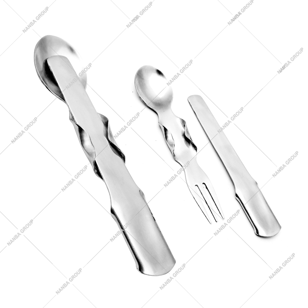 4 Civil War Inspired 2 Piece Nesting Utensil Set Stainless Steel Fork Spoon and Knife Historical Style