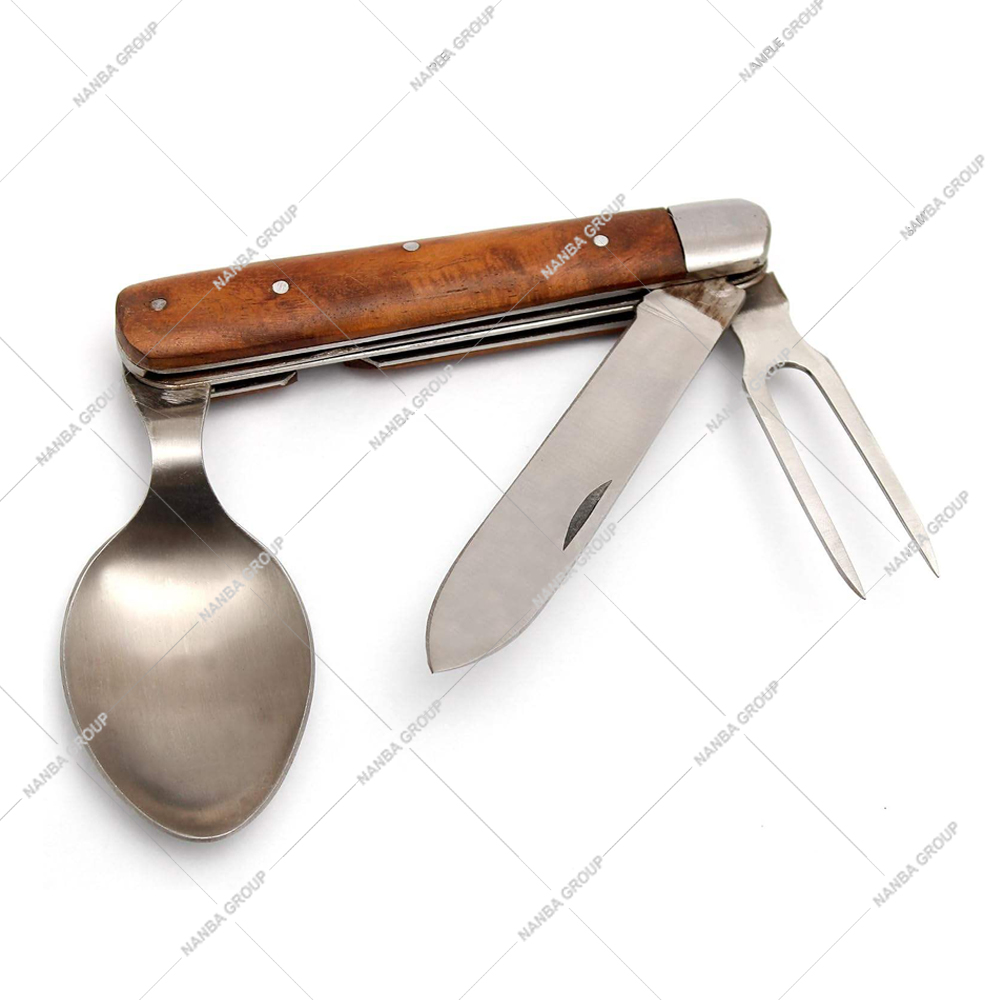 5 Civil War Era Inspired Stainless Steel Cutlery Collection Knife Fork Spoon Set Historical Reenactment Design Classical Camping