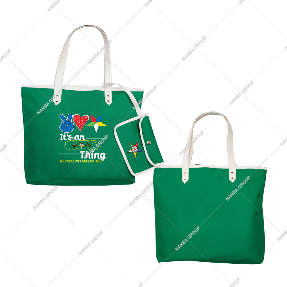 Photo-07 Green Tote Bag “It’s an OES Thing You Wouldn’t Understand”, | Custom Made Eastern Star Green Waterproof Tote Bag