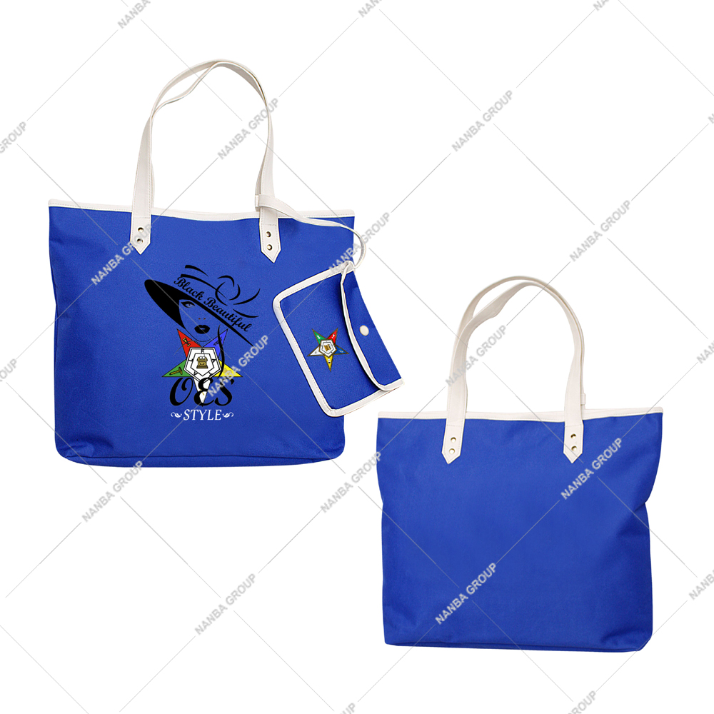Photo-07 Blue Tote Bag OES Style Eastern Star Si-star Sassy & Classy Order Eastern Star Purple Tote Bag