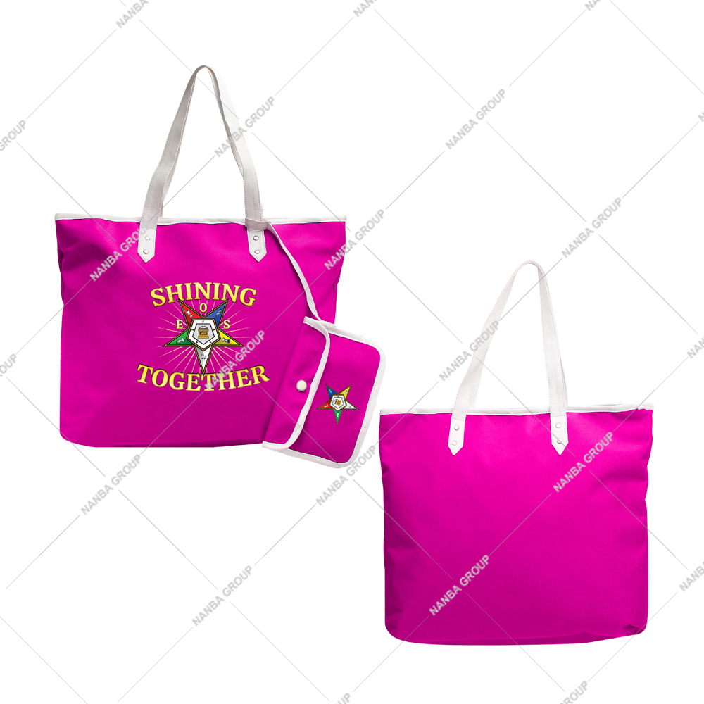 Photo-07 Pink OES Shining Together Order of the Eastern Star Journal Pink Eastern Star Tote Bag Wholesale Manufacturer
