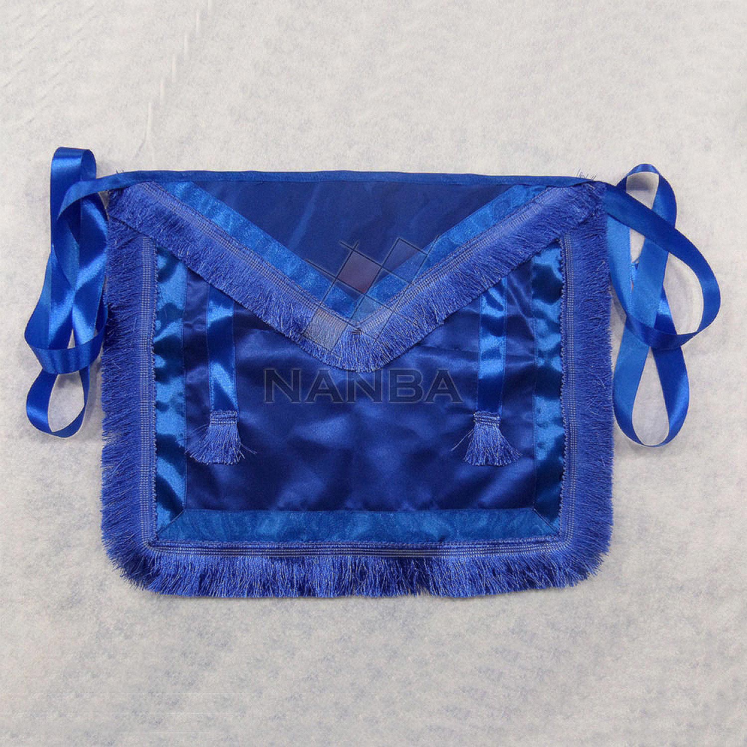 Blue Silk Apron with Fringe Blue Silk Apron with Fringe