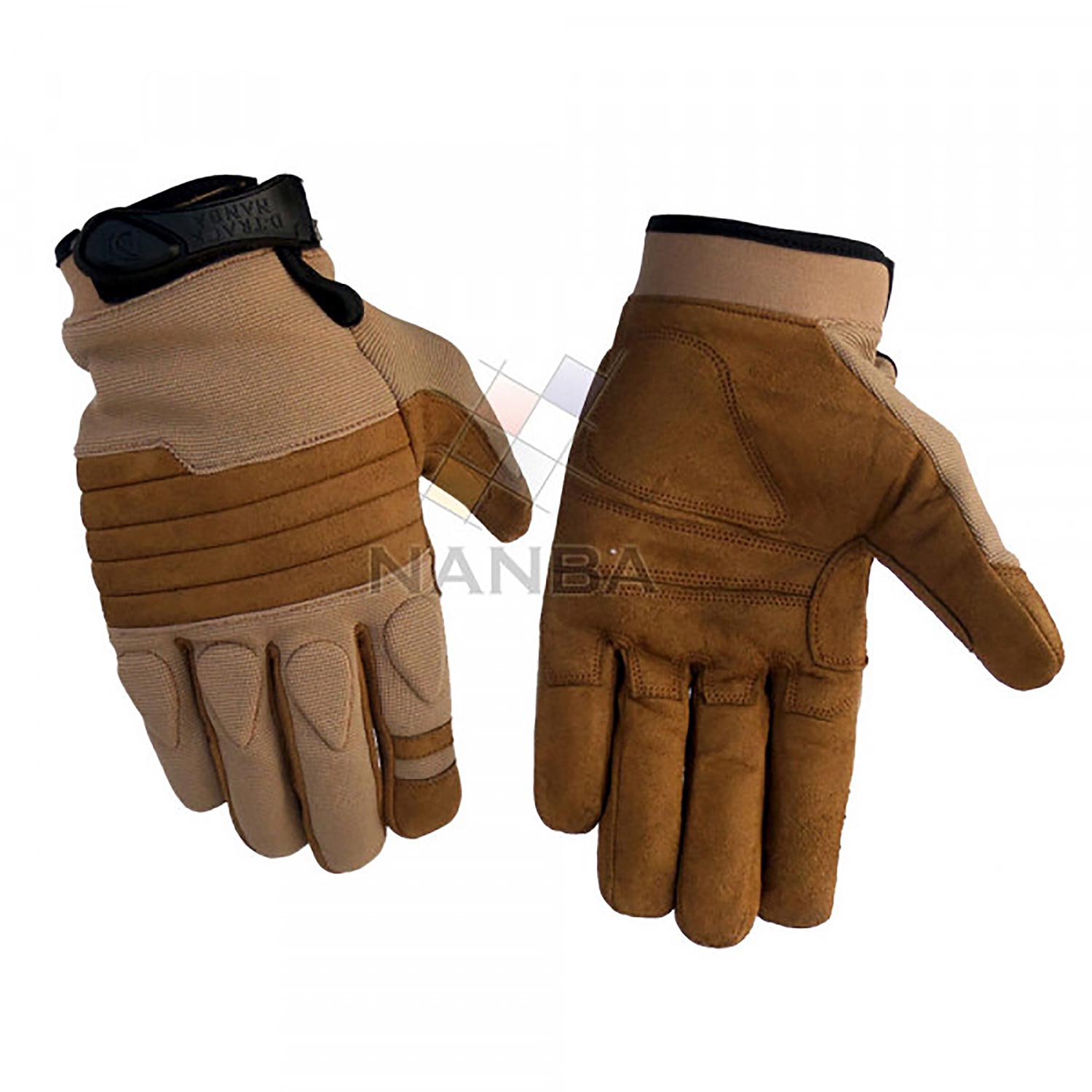 Brown padded tactical gloves Brown padded tactical gloves