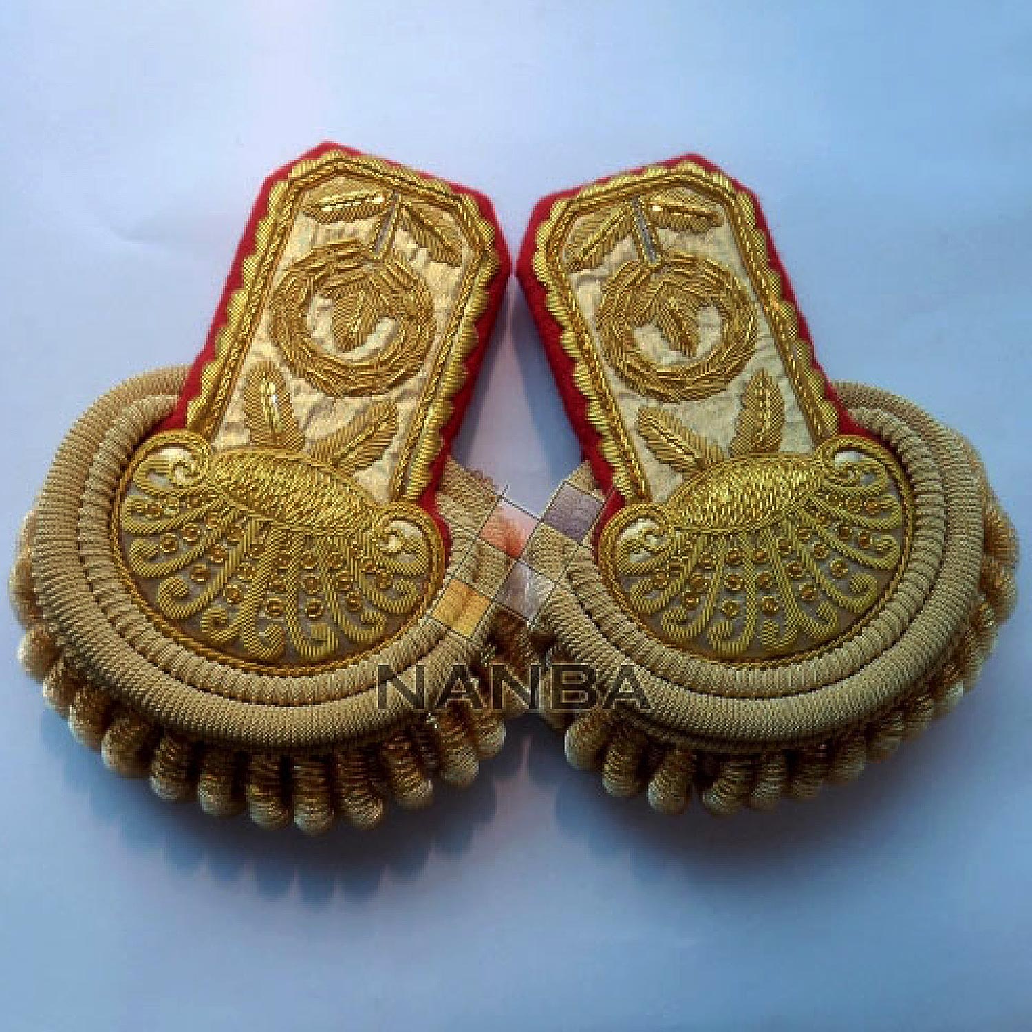 Bullion Embroidered Epaulette Shoulders Bullion Embroidered Epaulette Shoulders