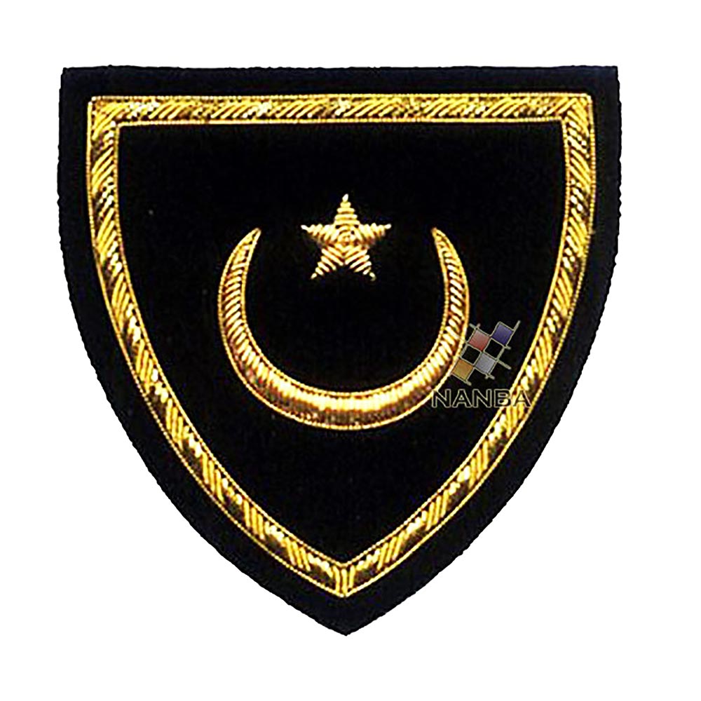 Bullion Embroidered Shield Badges Bullion Embroidered Shield Badges