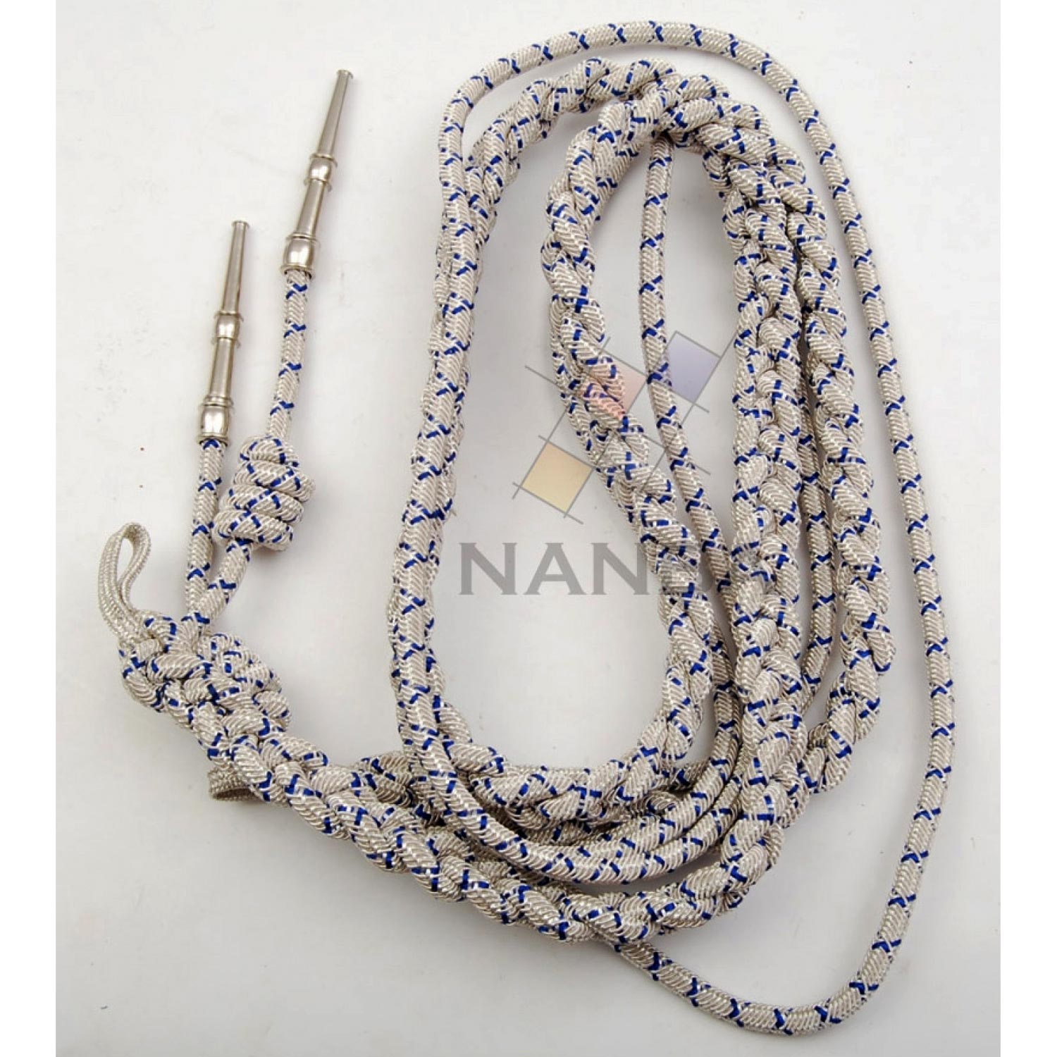 BULLION WIRE AIGUILLETTE (SILVER AND BLUE) BULLION WIRE AIGUILLETTE (SILVER AND BLUE)