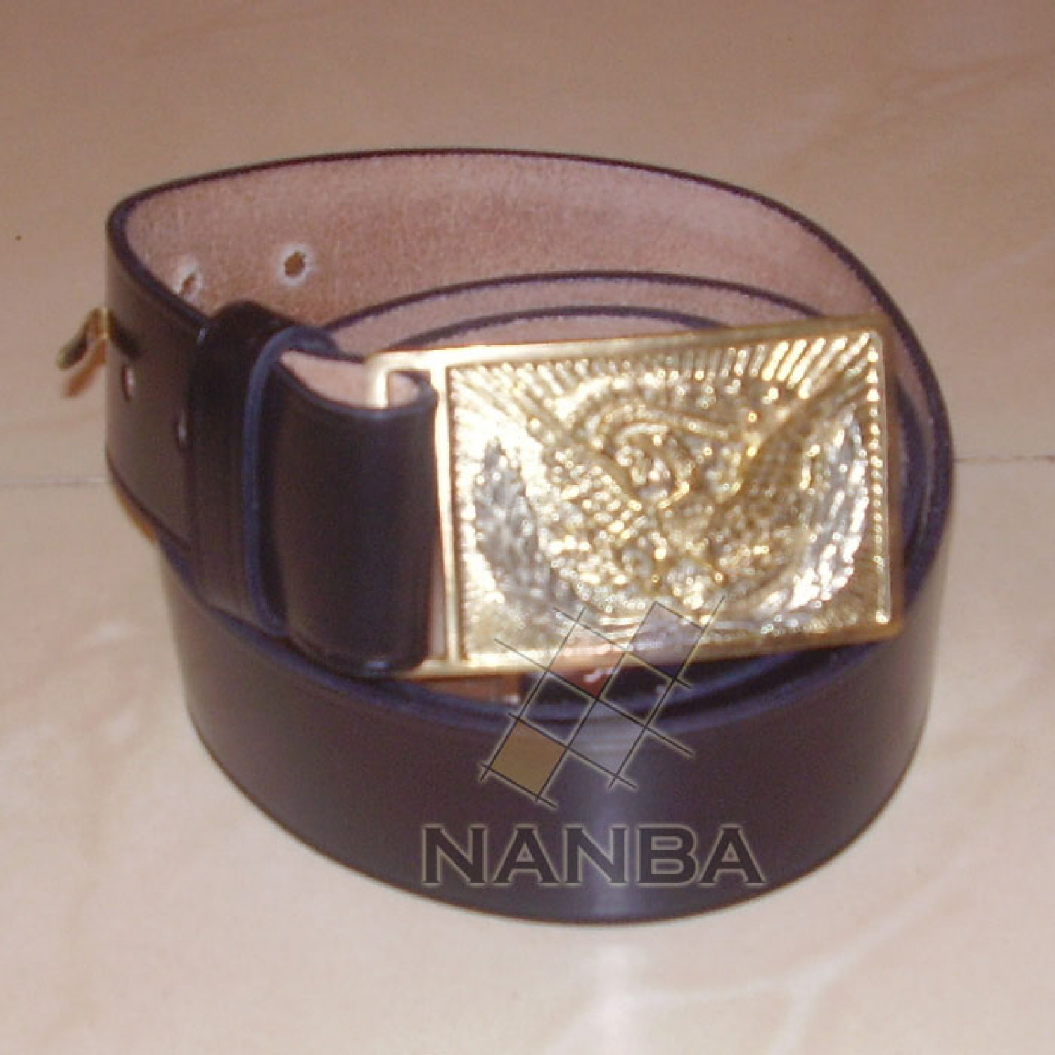 Civil War Belt with Eagle Plate Buckle Civil War Belt with Eagle Plate Buckle