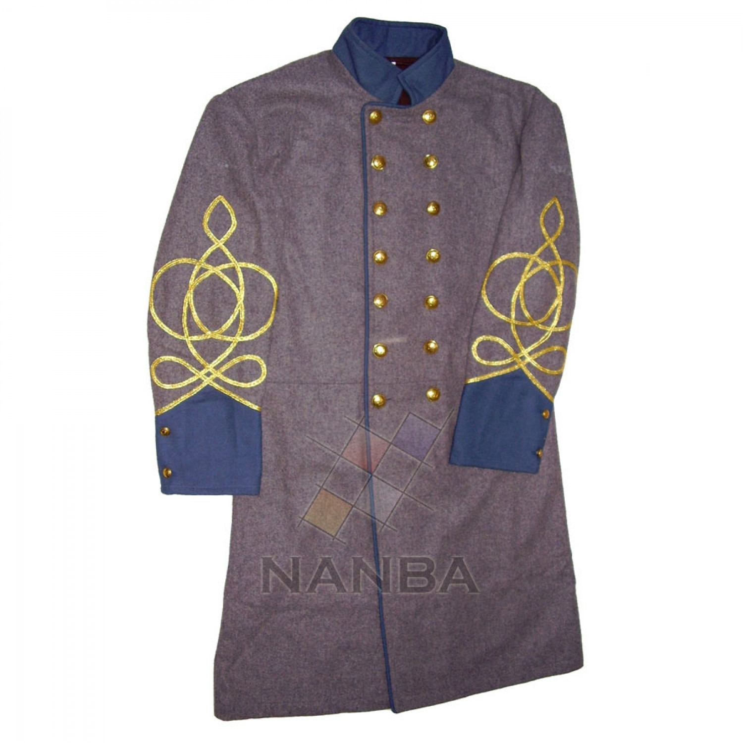 Civil War Double Breasted Grey Frock Coat Civil War Double Breasted Grey Frock Coat