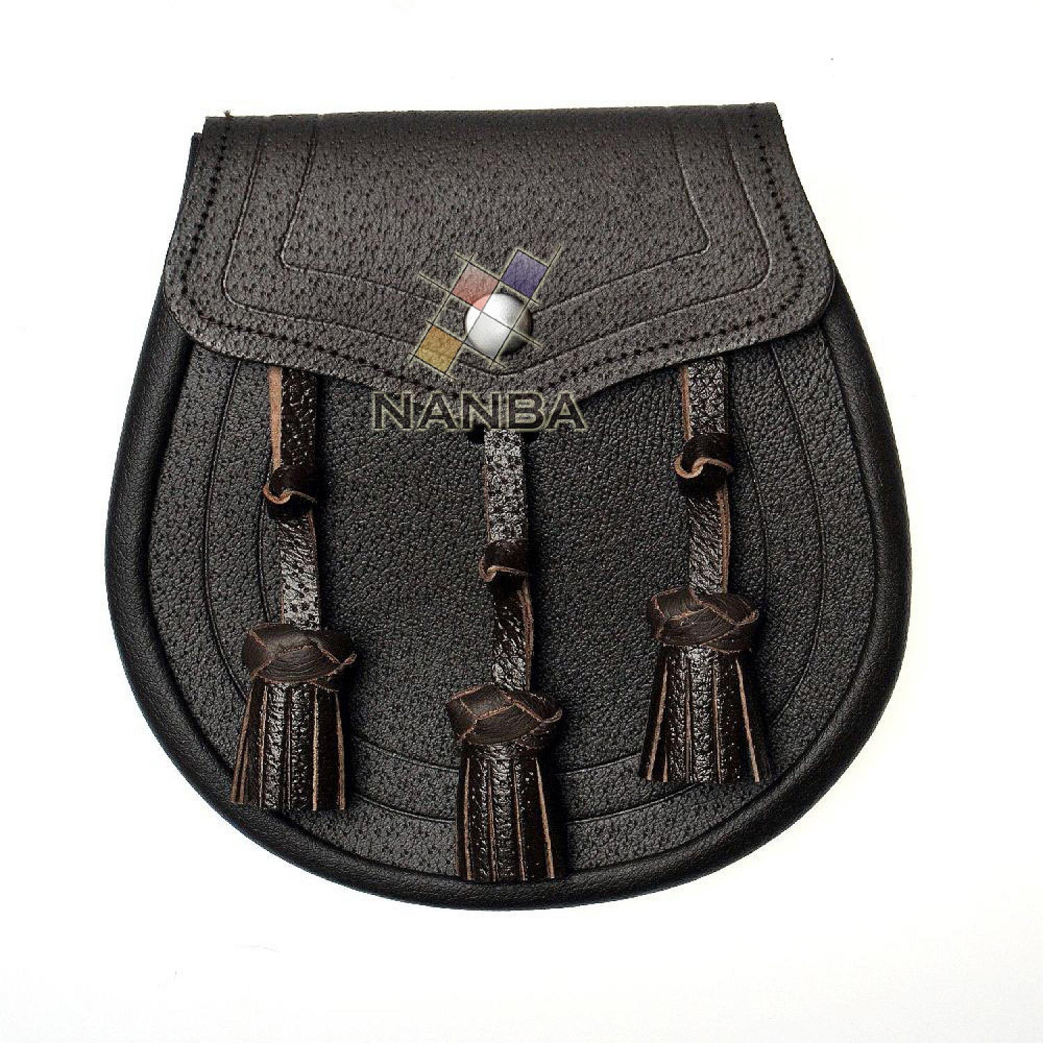 Dark Brown Classic Design Leather Sporran Dark Brown Classic Design Leather Sporran