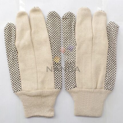 Dotted Cotton Canvas Gloves