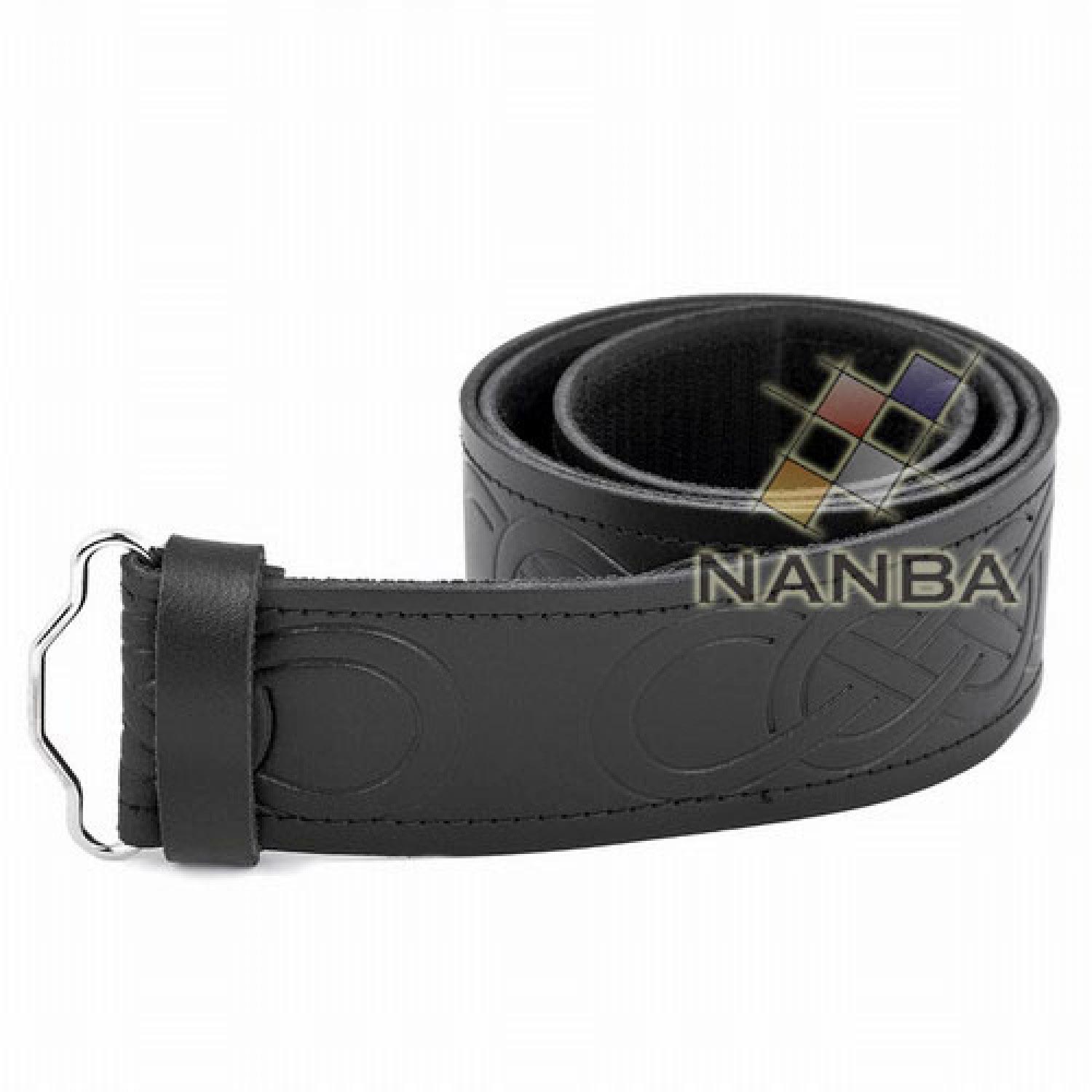 Embossed Celtic Link Velcro Kilt Belt Embossed Celtic Link Velcro Kilt Belt