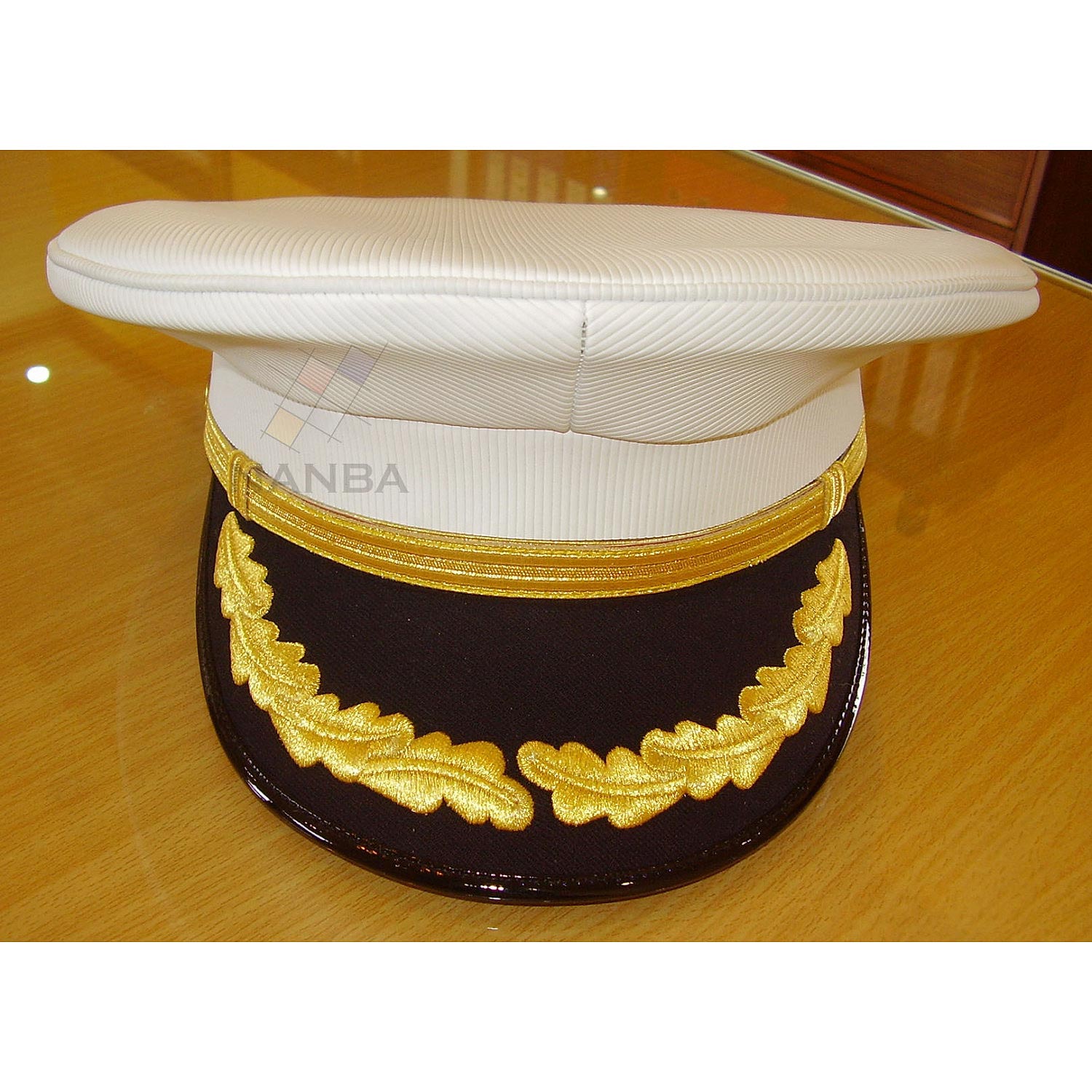 Embroidered Peak Cap For Navy - 1 Row Embroidered Peak Cap For Navy - 1 Row