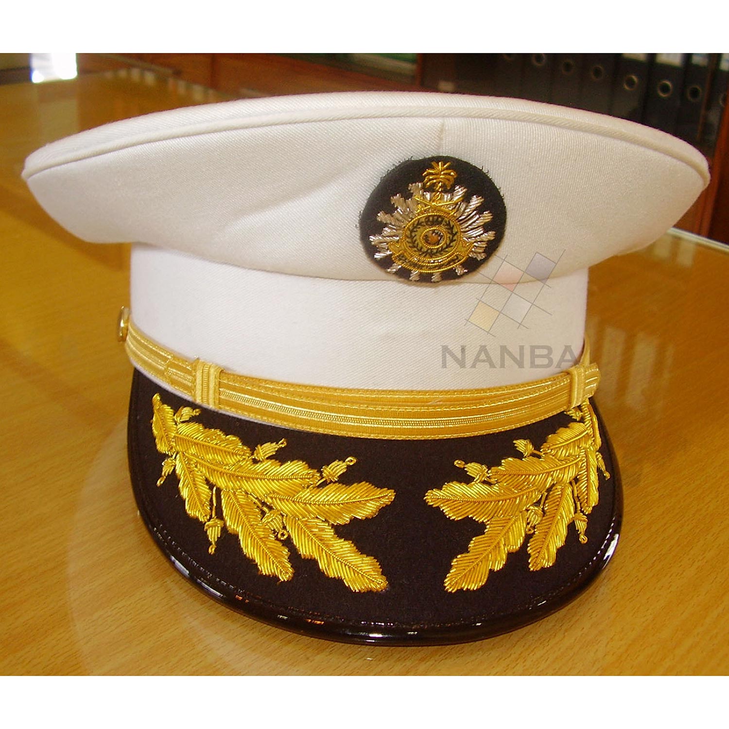 Embroidered Peak Cap For Navy With Emblem Embroidered Peak Cap For Navy With Emblem