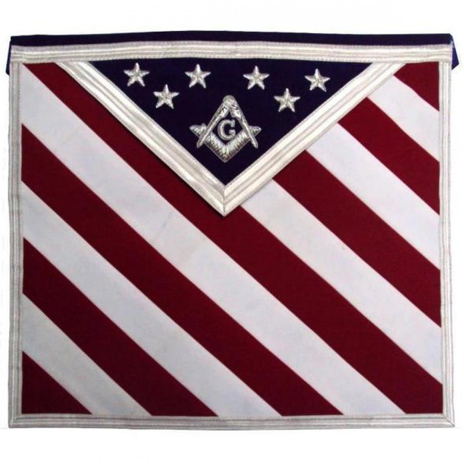 Hand Embroidered U.S Master Mason Masonic Apron Hand Embroidered U.S Master Mason Masonic Apron