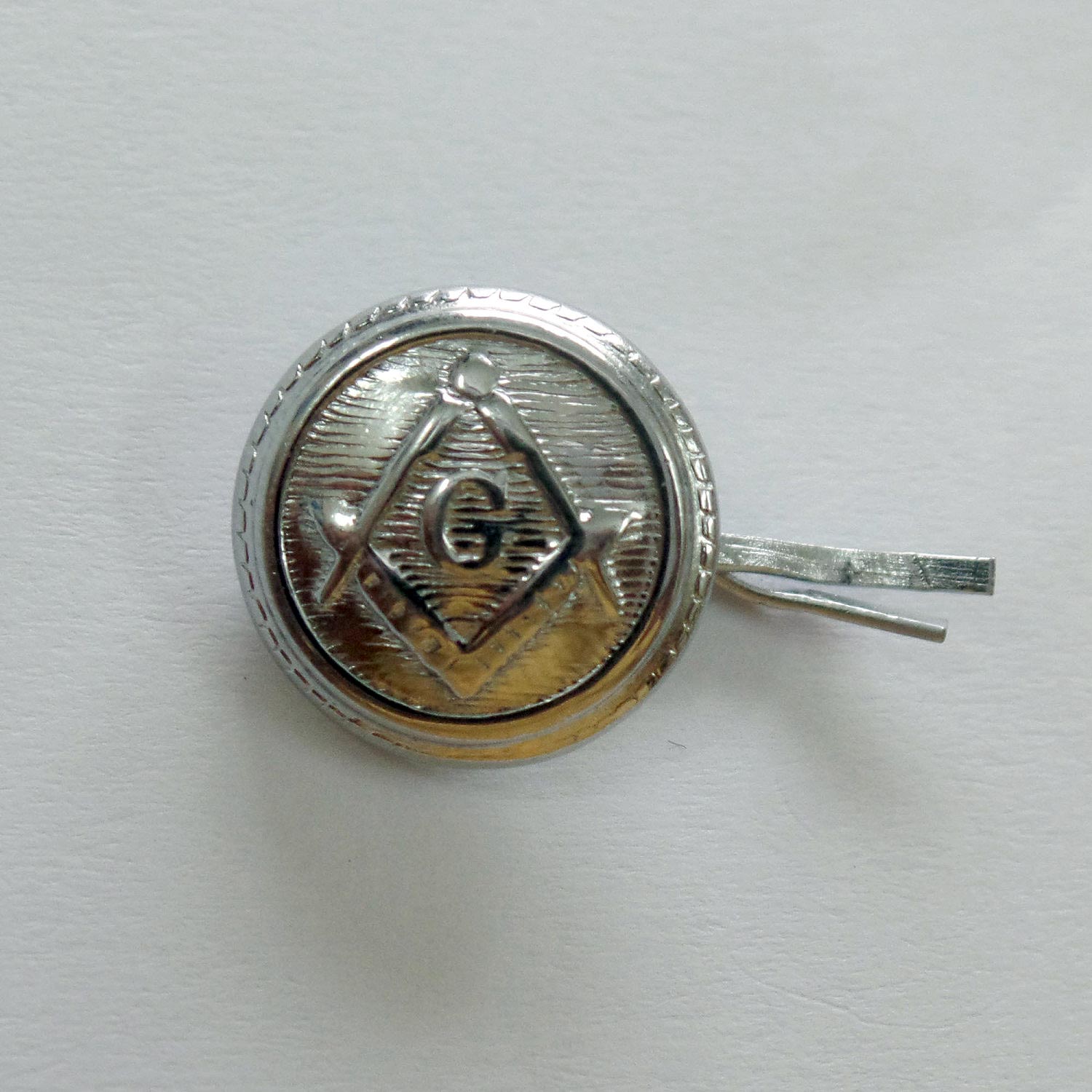 Masonic Apron Button Silver Masonic Apron Button Silver