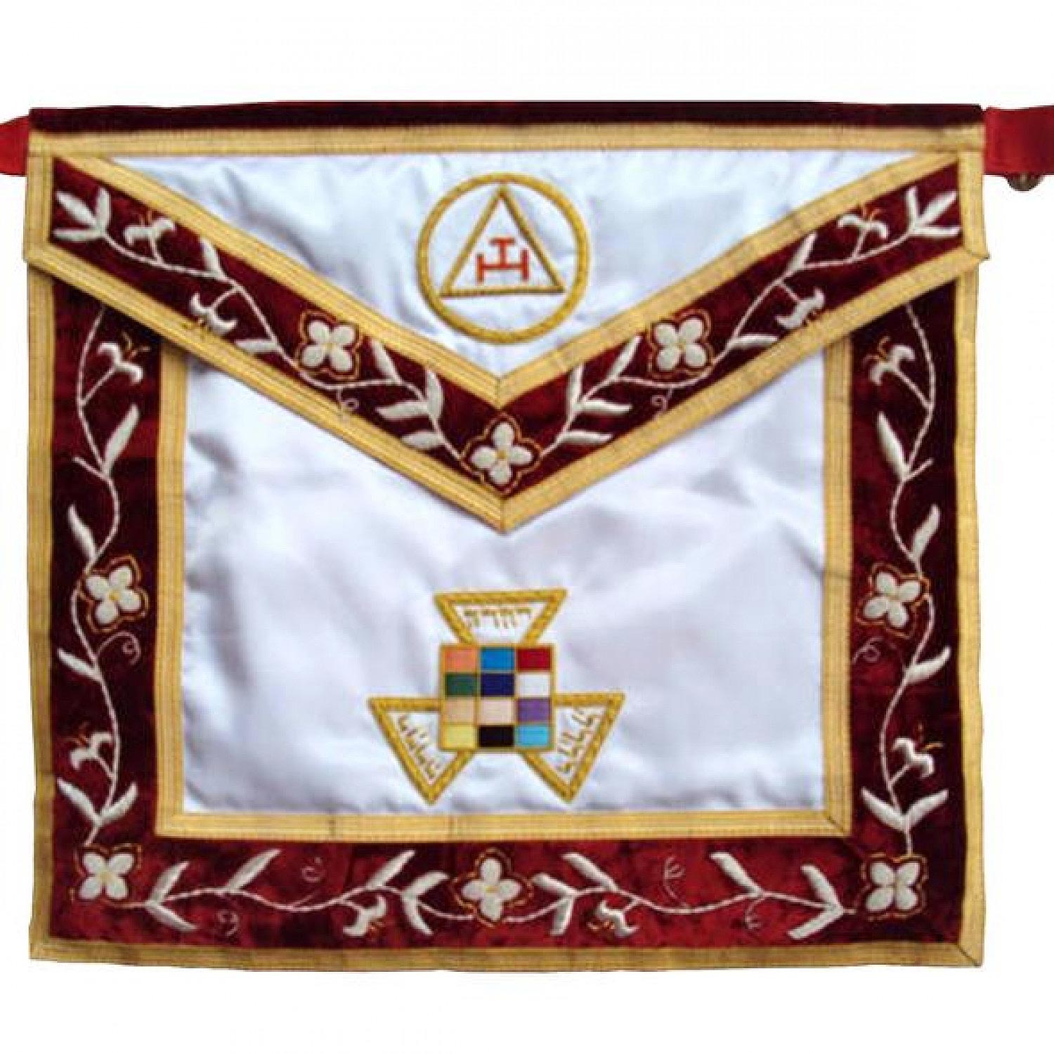Masonic Apron Hand Embroidered Royal Arch Masonic Apron Hand Embroidered Royal Arch