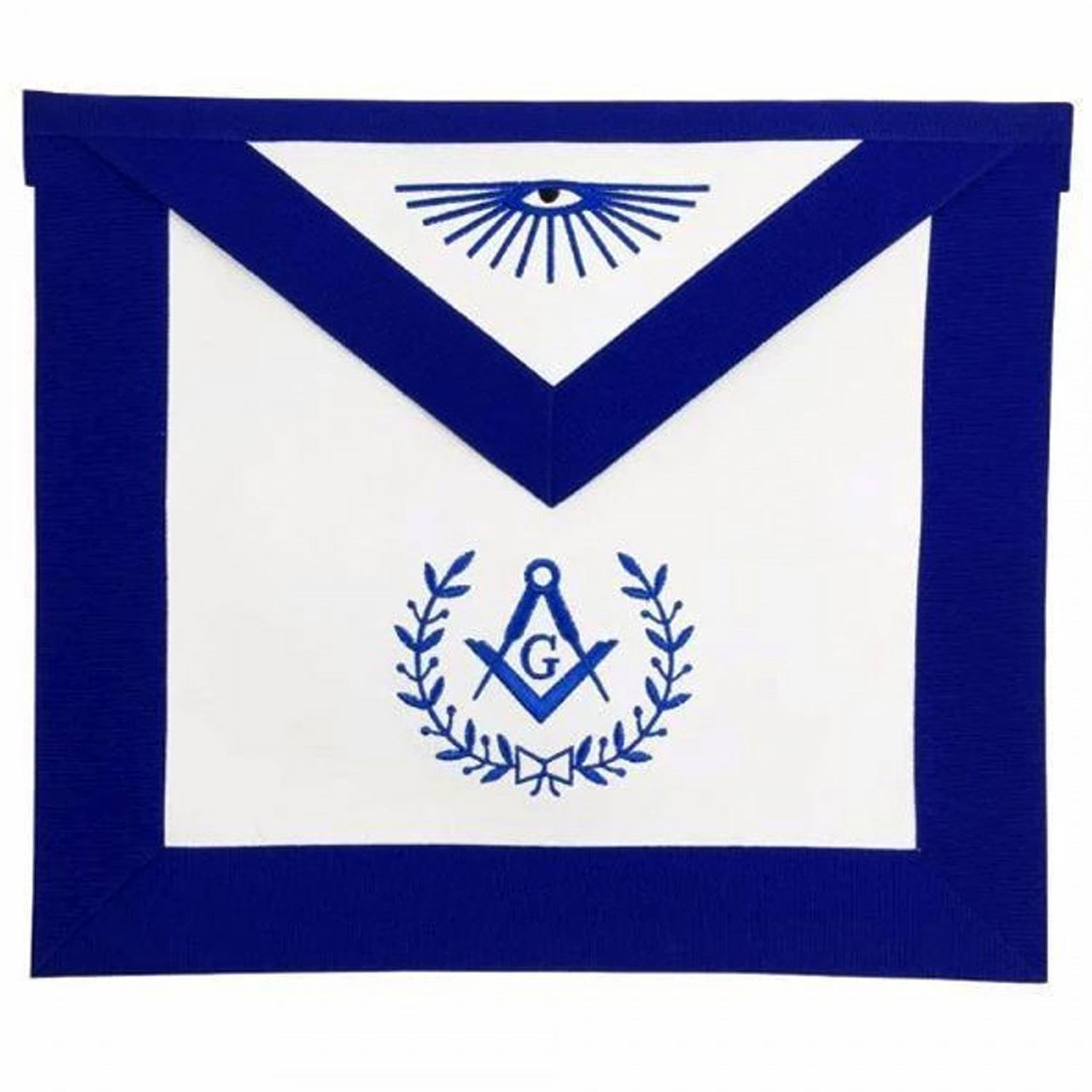 Masonic Blue Lodge Master Mason Apron Machine Embroidery Blue Masonic Blue Lodge Master Mason Apron Machine Embroidery Blue