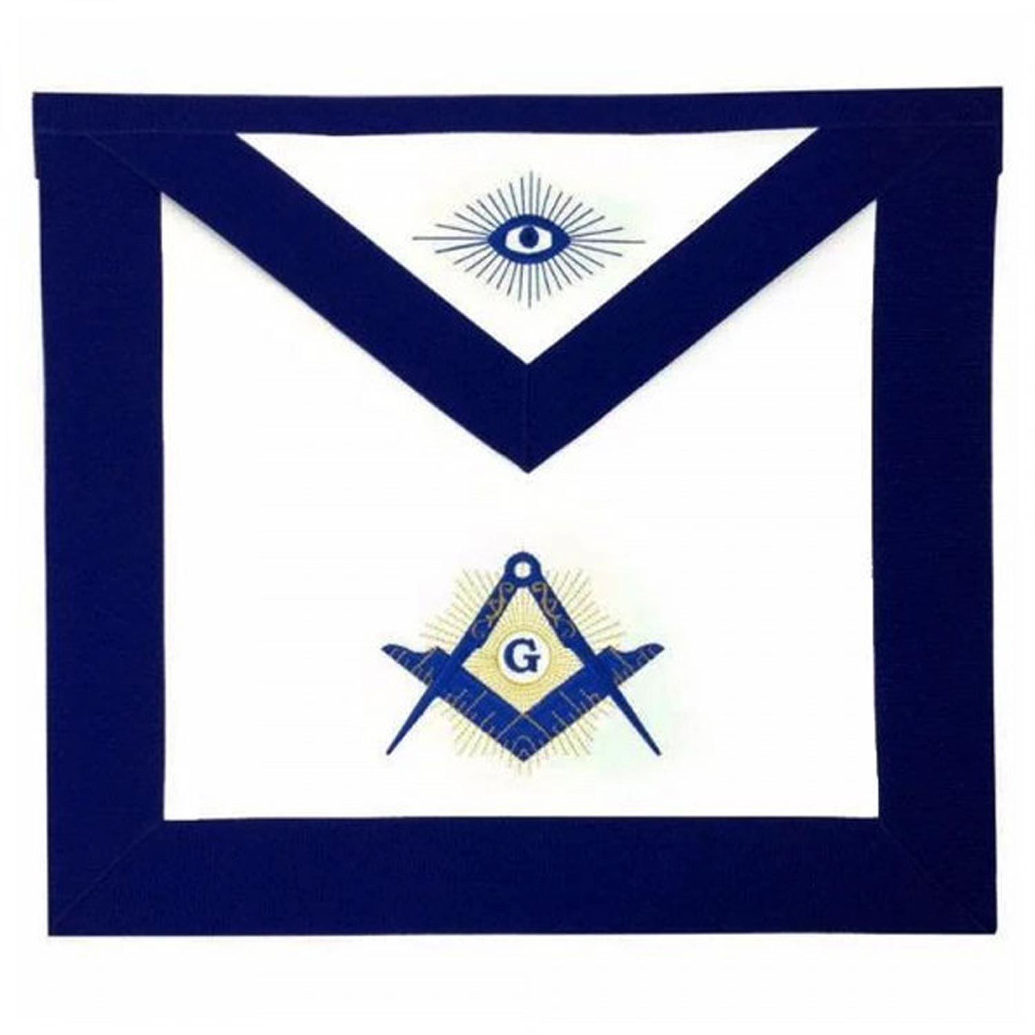 Masonic Blue Lodge Master Mason Apron Machine Embroidery Navy Masonic Blue Lodge Master Mason Apron Machine Embroidery Navy