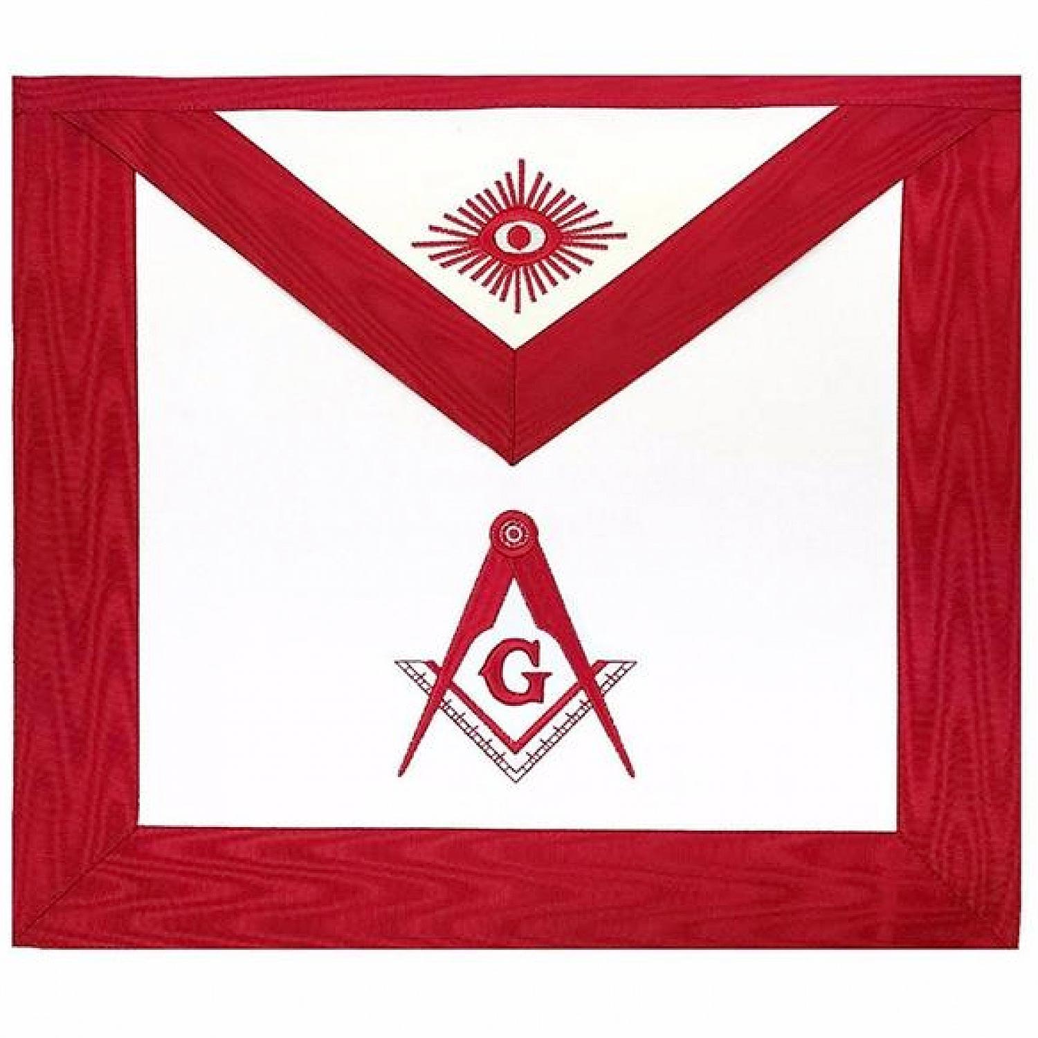 Masonic Blue Lodge Master Mason Apron Red Masonic Blue Lodge Master Mason Apron Red