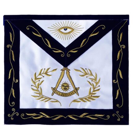 Masonic Blue Lodge Past Master Apron Bullion Hand Embroidered