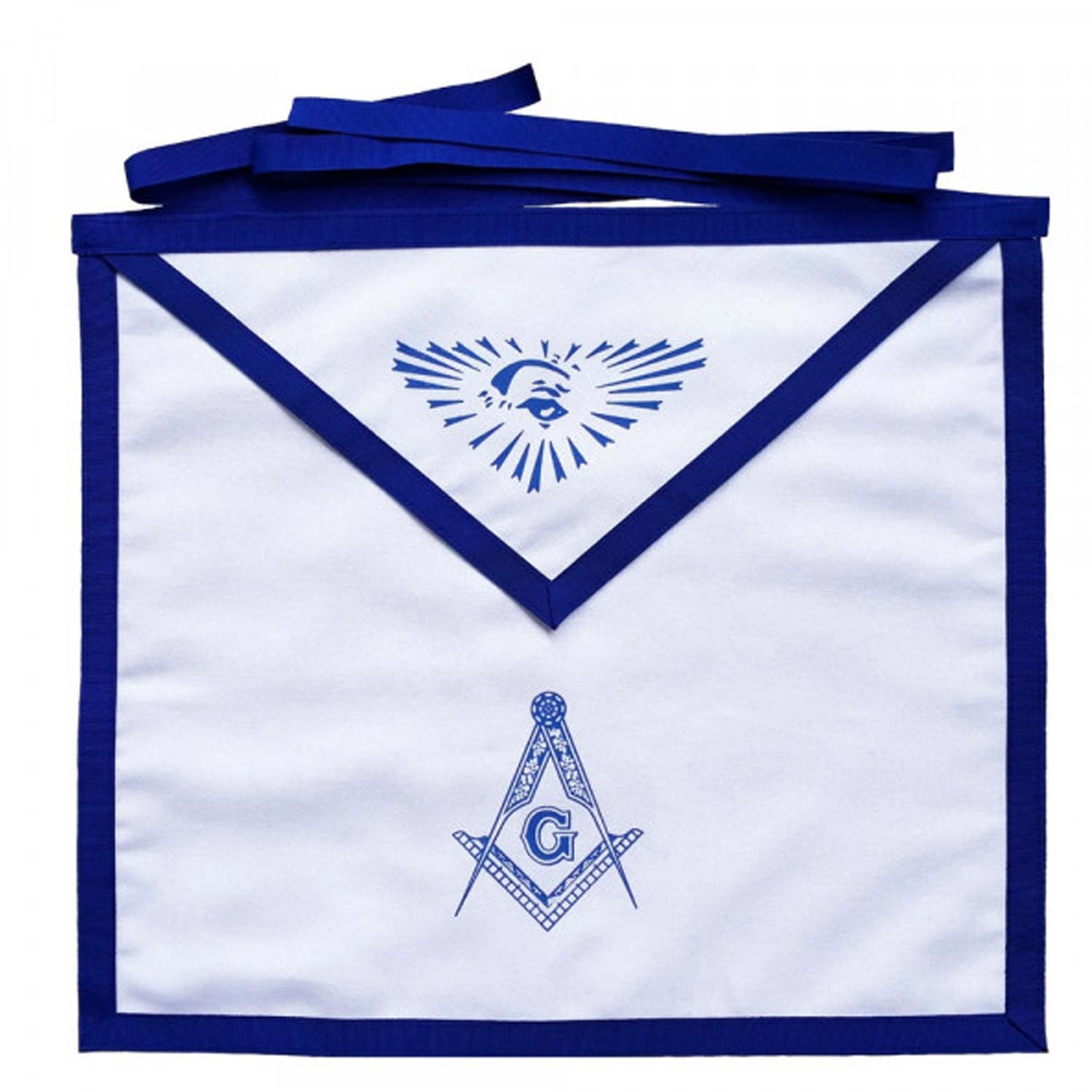 Masonic Blue Lodge White Cotton Duck Cloth Master Mason Apron Printed Masonic Blue Lodge White Cotton Duck Cloth Master Mason Apron Printed