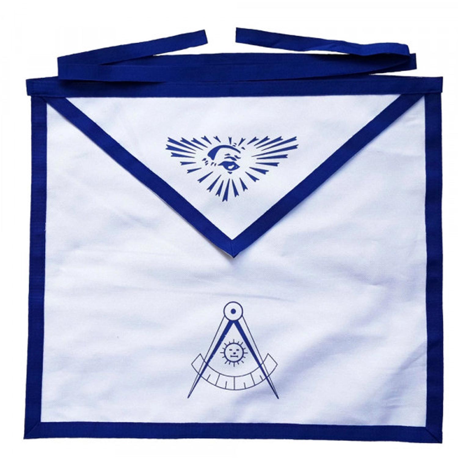 Masonic Blue Lodge White Cotton Duck Cloth Past Master Apron Printed Masonic Blue Lodge White Cotton Duck Cloth Past Master Apron Printed
