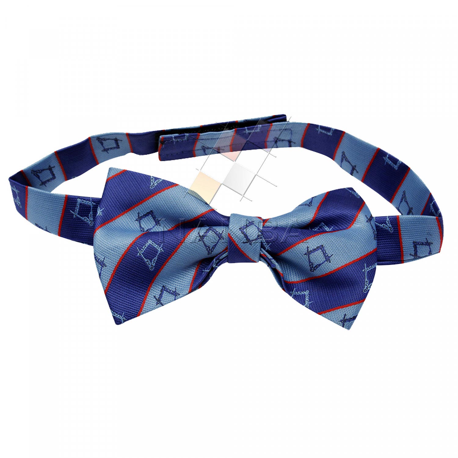 Masonic Bow Tie Blue Striped Masonic Bow Tie Blue Striped