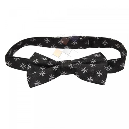 Masonic Bow Tie Knight Malta Woven with (8 pointed) Malta Cross