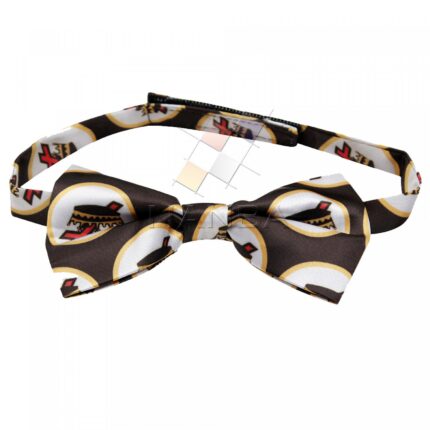 Masonic Bow Tie Knight Templar Brown & White