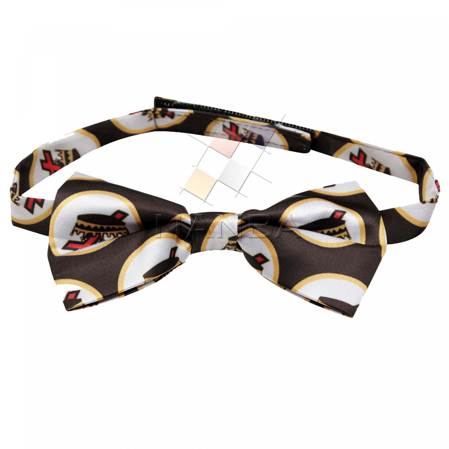 Masonic Bow Tie Knight Templar Brown & White Masonic Bow Tie Knight Templar Brown & White