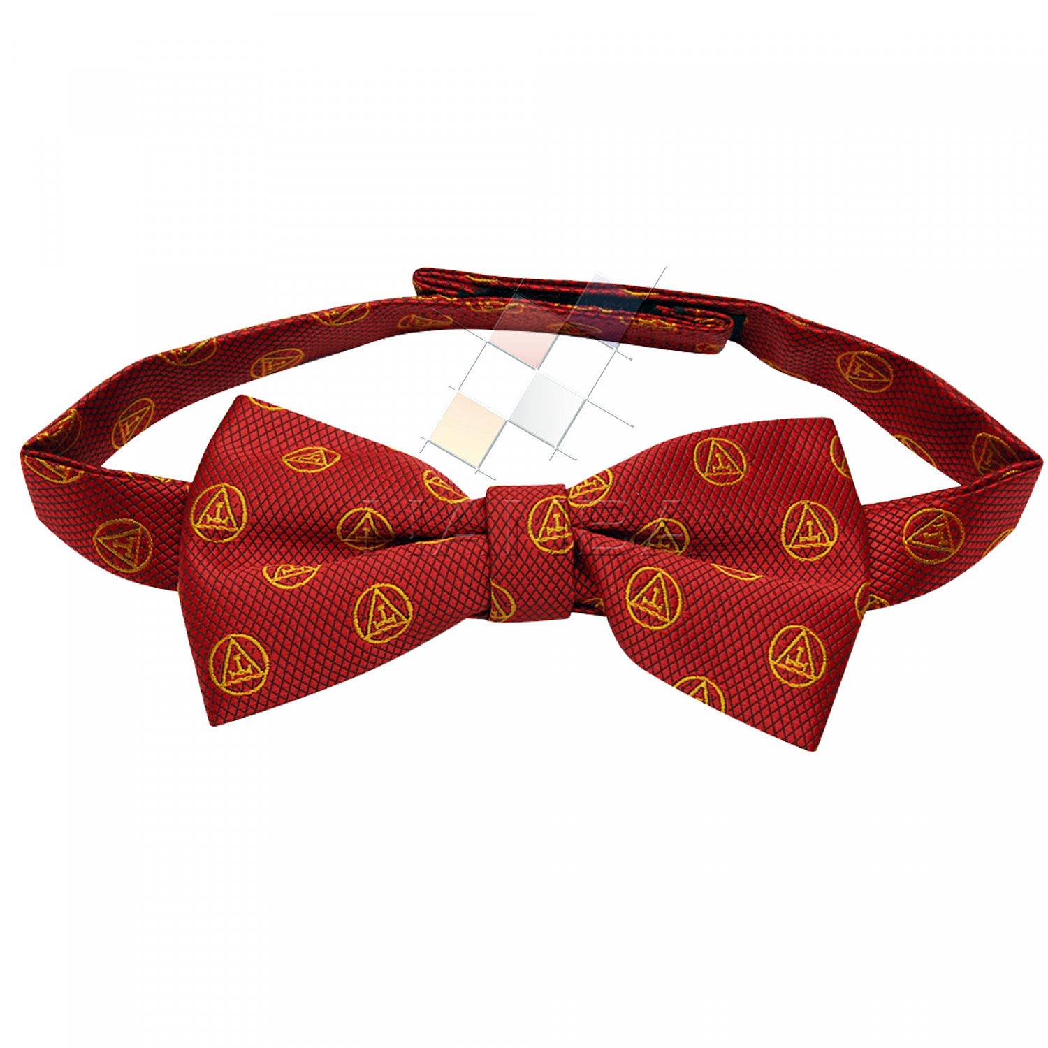 Masonic Bow Tie Royal Arch RA with Taus Red and Yellow Masonic Bow Tie Royal Arch RA with Taus Red and Yellow