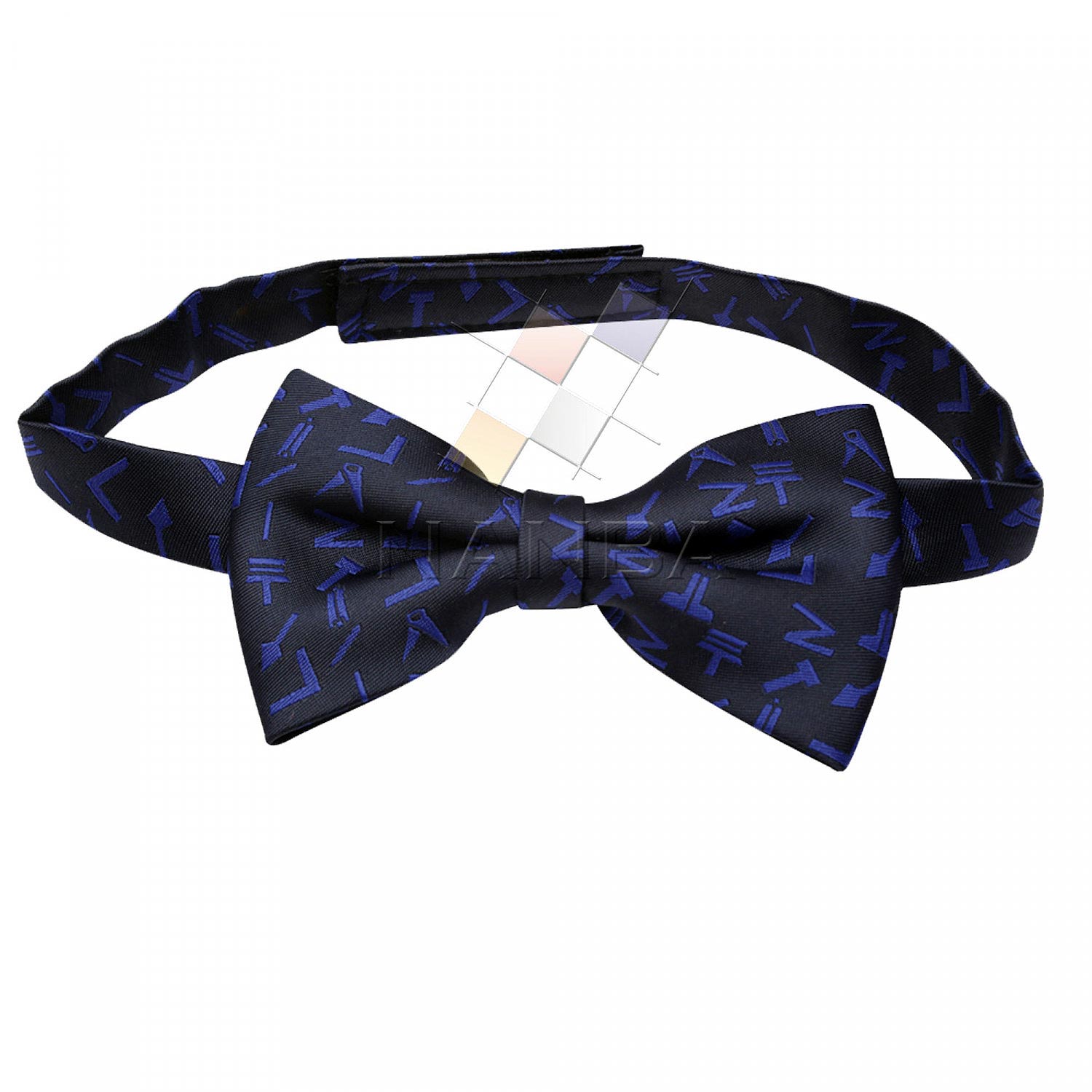Masonic Bow Tie with Masonic Symbols Masonic Bow Tie with Masonic Symbols