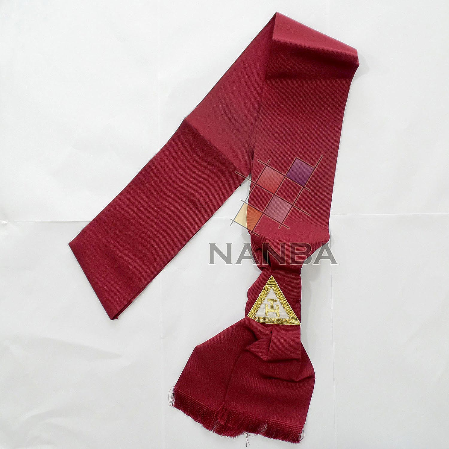 Masonic Maroon Sash with Triangle Masonic Maroon Sash with Triangle