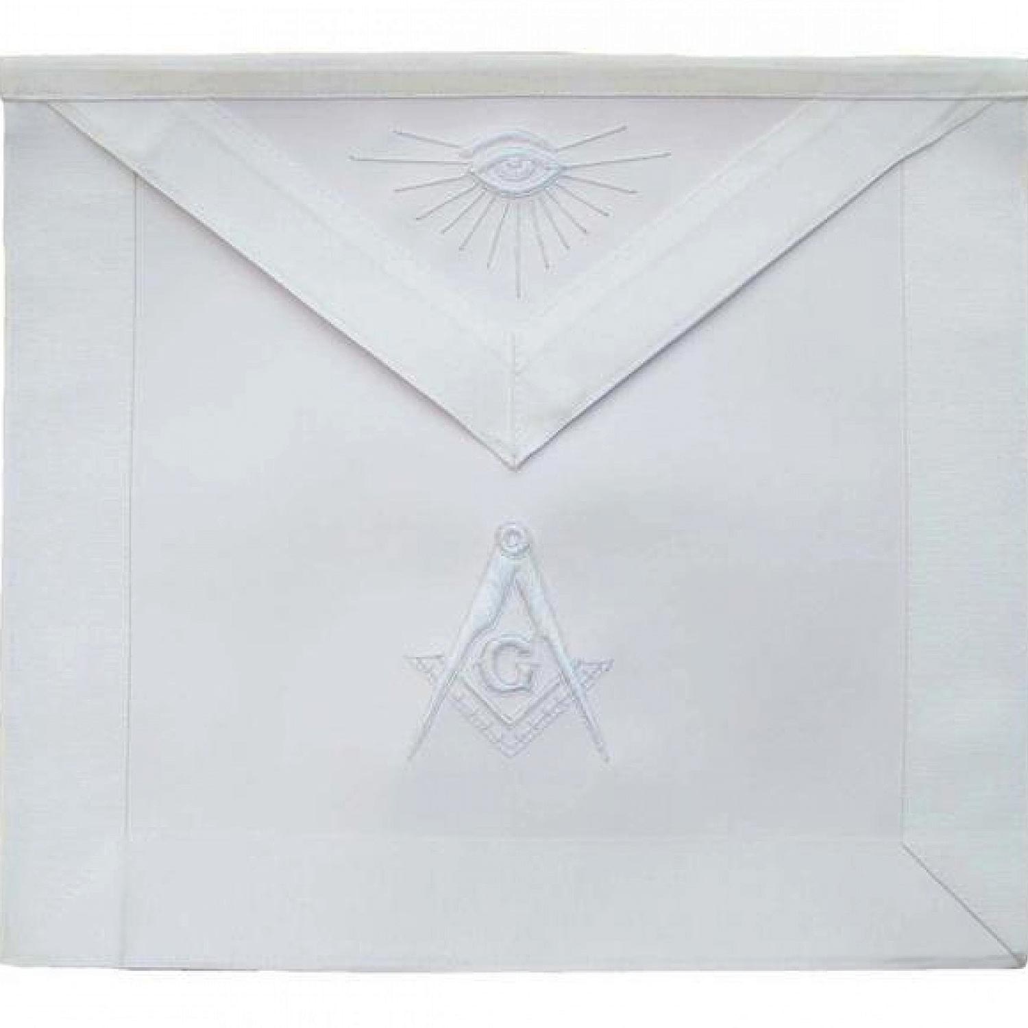 Masonic Master Mason Apron All White Masonic Master Mason Apron All White