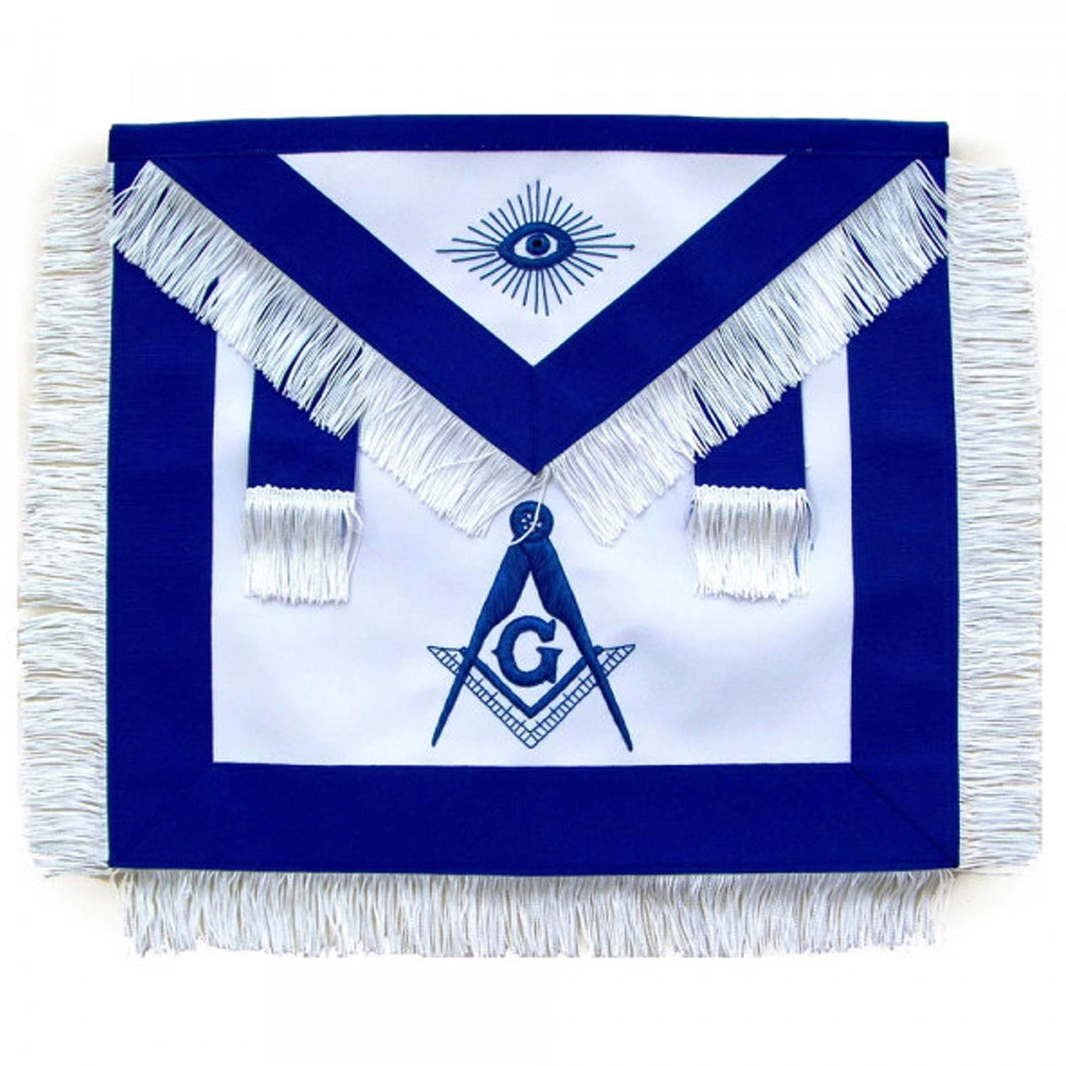 Masonic Master Mason Apron With White Fringe Masonic Master Mason Apron With White Fringe