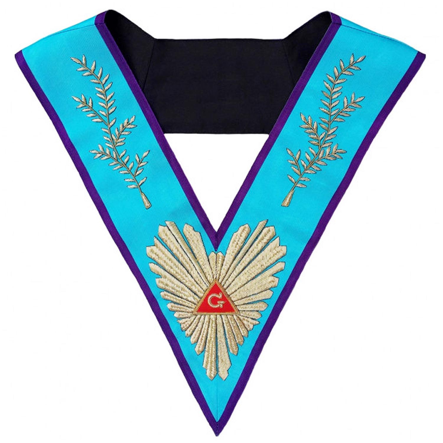 Masonic Memphis Misraim Worshipful Master Collar Hand Embroidered Masonic Memphis Misraim Worshipful Master Collar Hand Embroidered