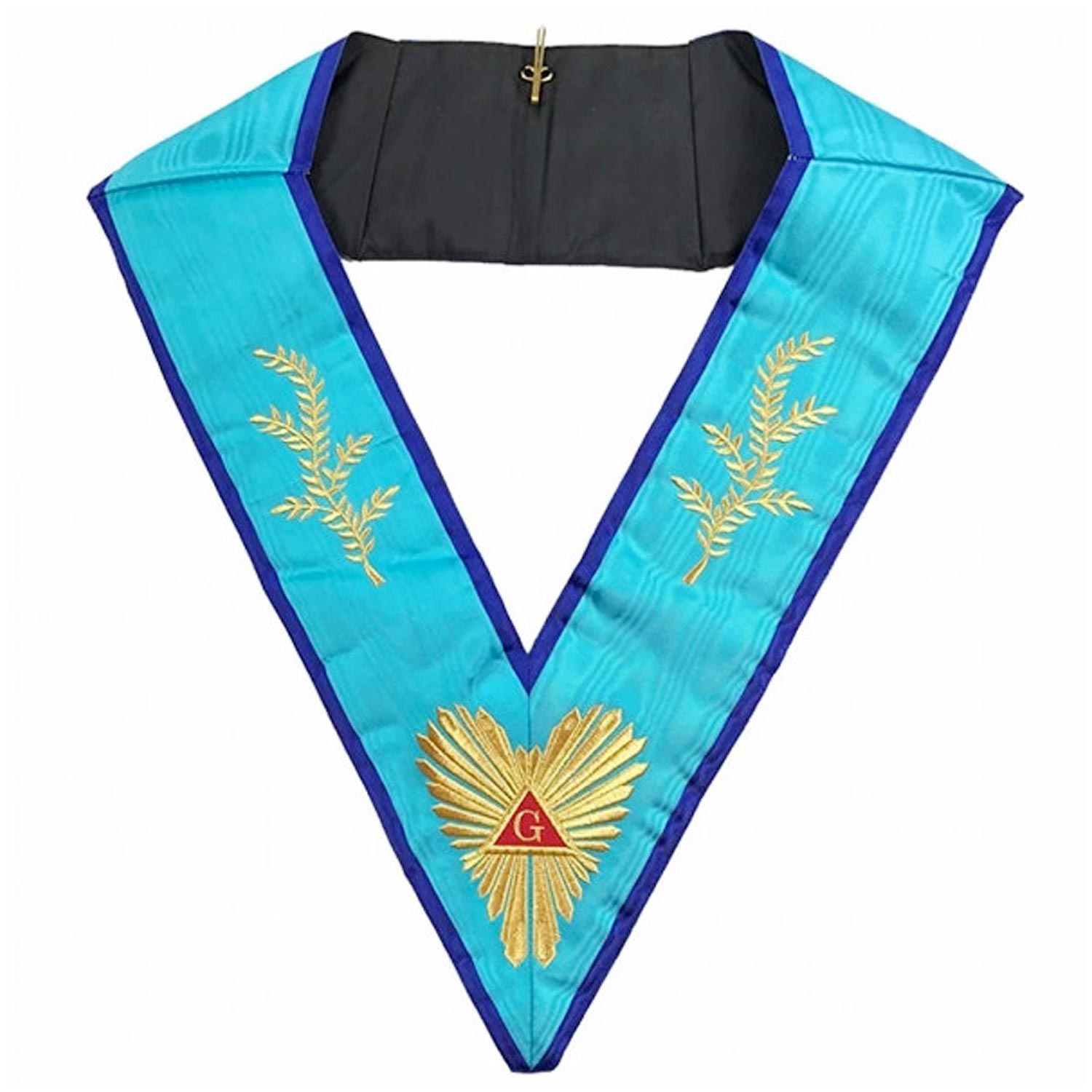 Masonic Memphis Misraim Worshipful Master Collar Machine embroidery Masonic Memphis Misraim Worshipful Master Collar Machine embroidery