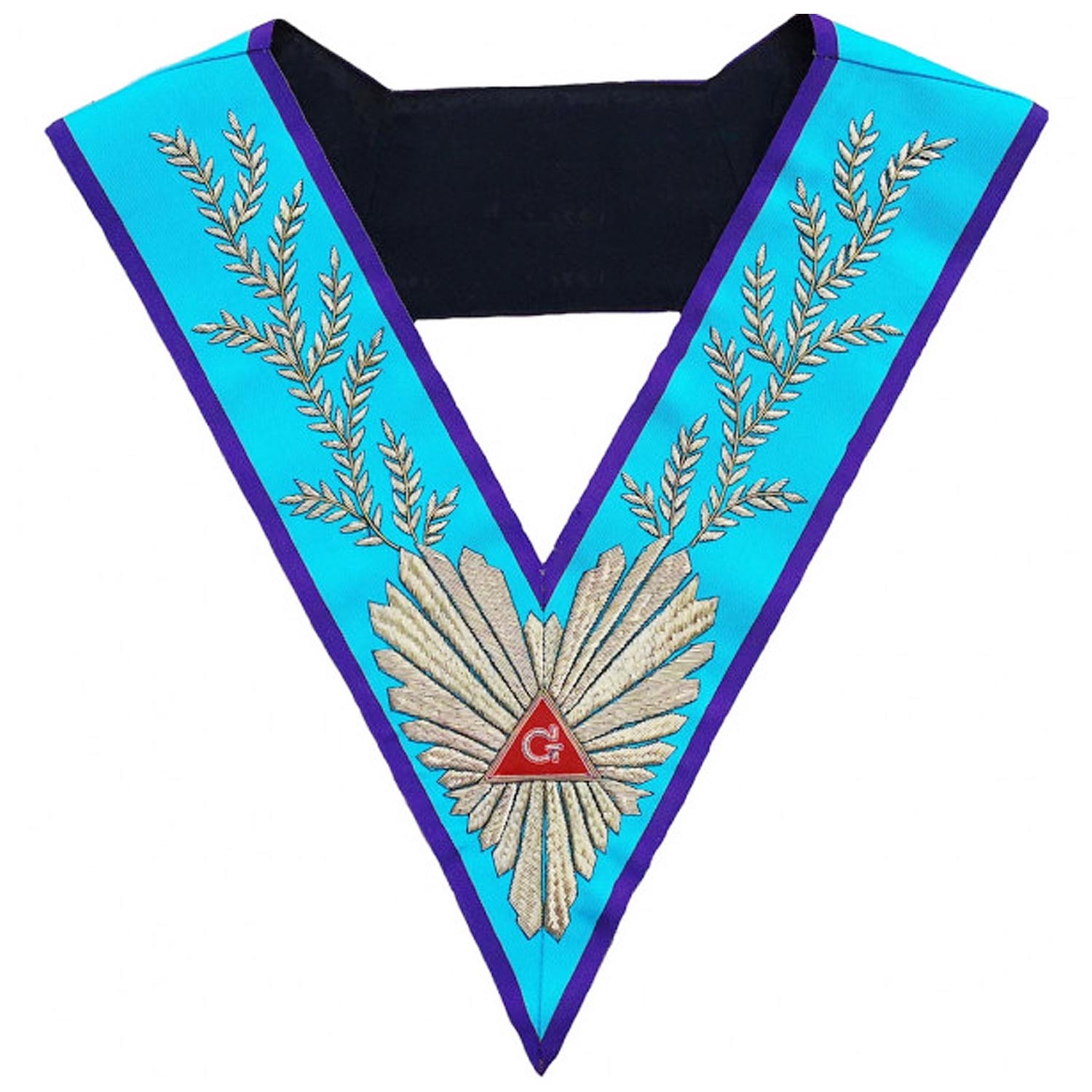Masonic Memphis Misraim Worshipful Master Hand Embroidered Collar Masonic Memphis Misraim Worshipful Master Hand Embroidered Collar