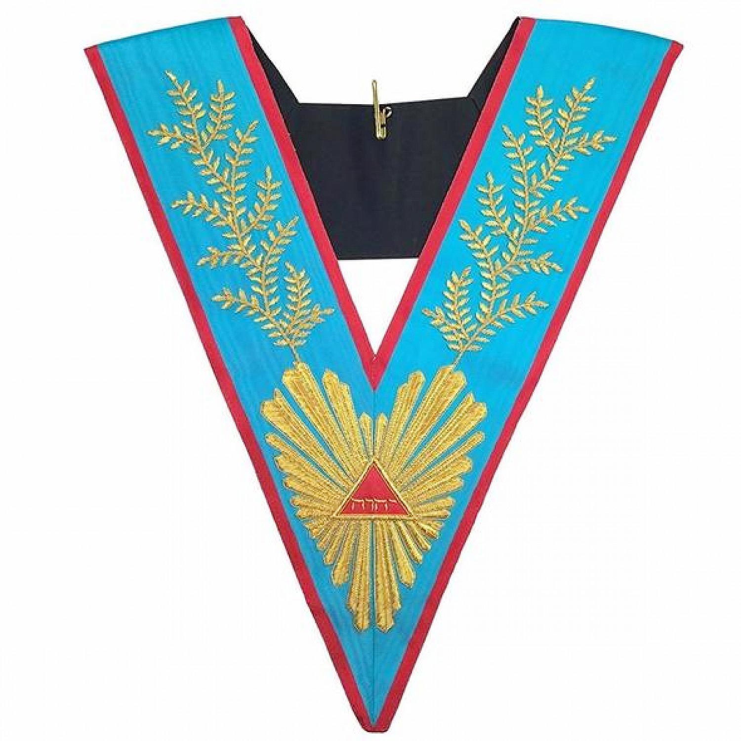 Masonic Officer Collar Memphis Misraim Worshipful Master Hand Embroidered Masonic Officer Collar Memphis Misraim Worshipful Master Hand Embroidered