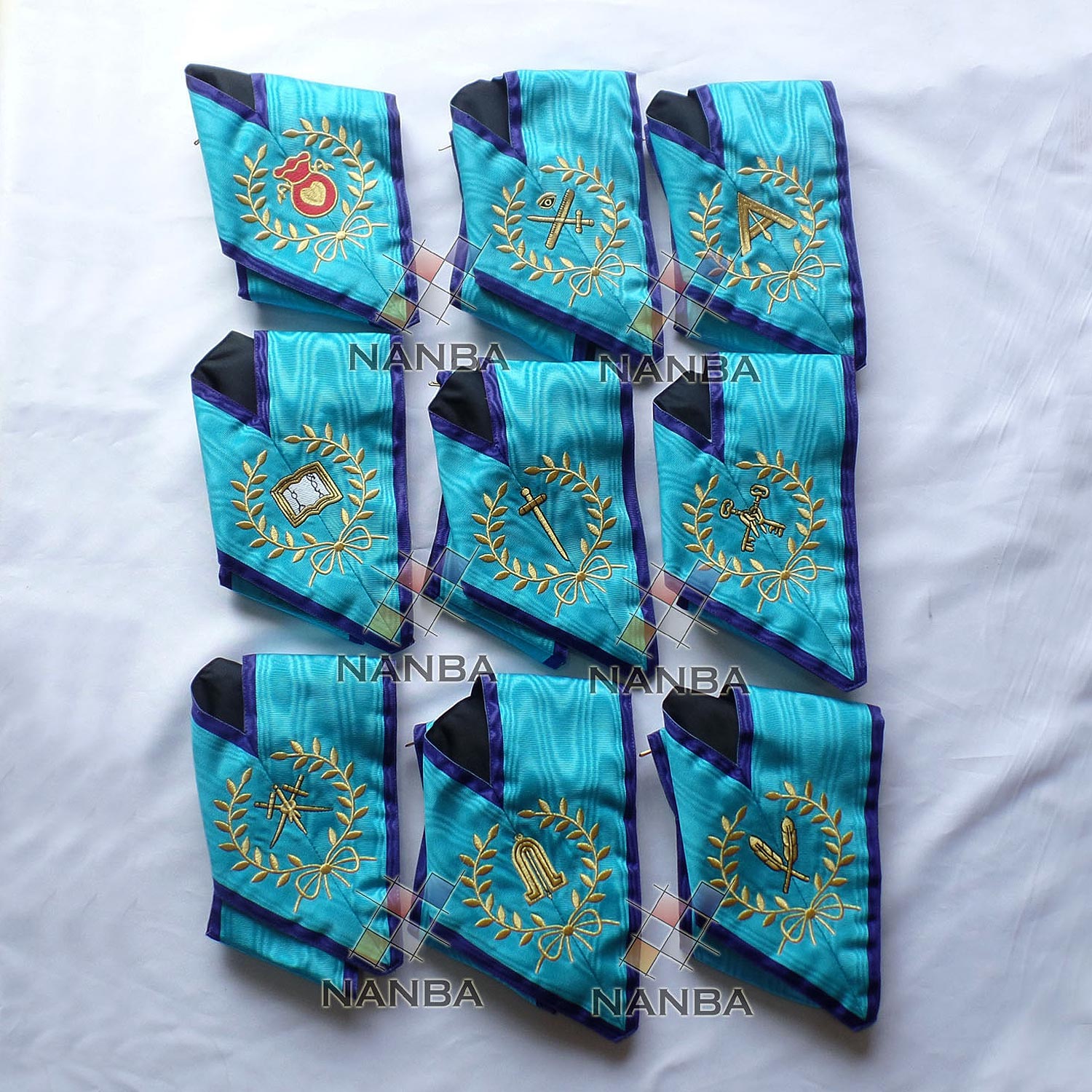 Masonic Officers Collars A Set Masonic Officers Collars A Set
