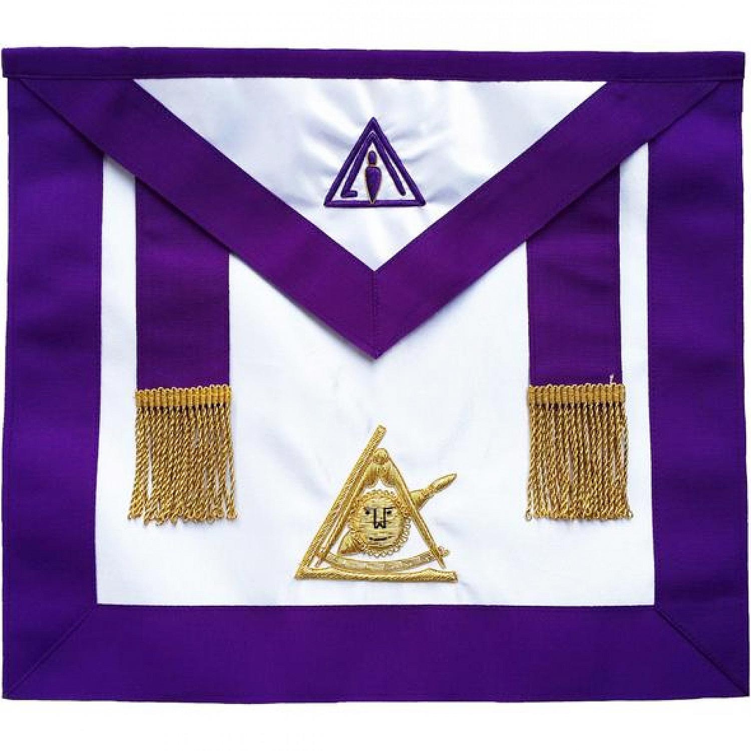 Masonic Past Apron Thrice Illustrious Master Hand Embroidered Masonic Past Apron Thrice Illustrious Master Hand Embroidered