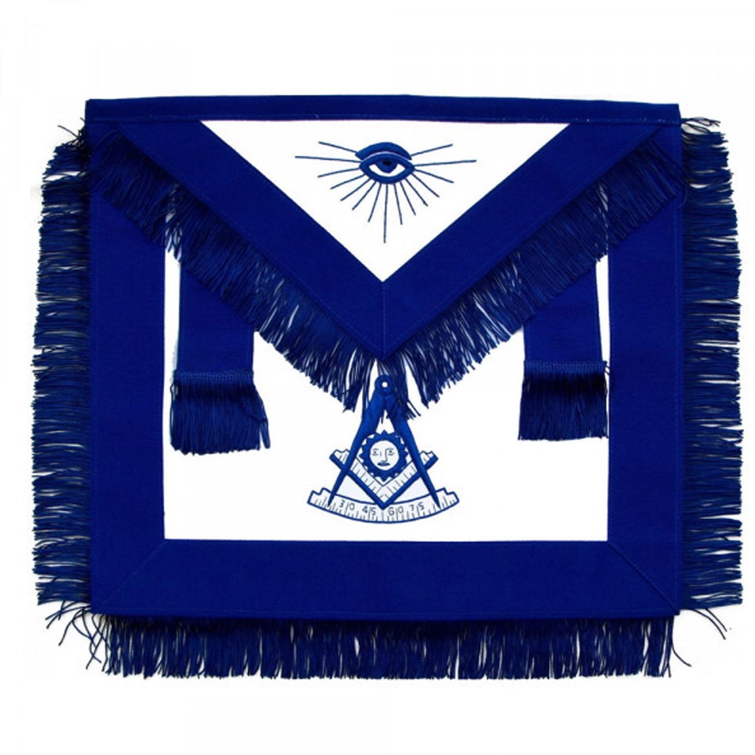Masonic Past Master Apron Blue With Fringe Masonic Past Master Apron Blue With Fringe