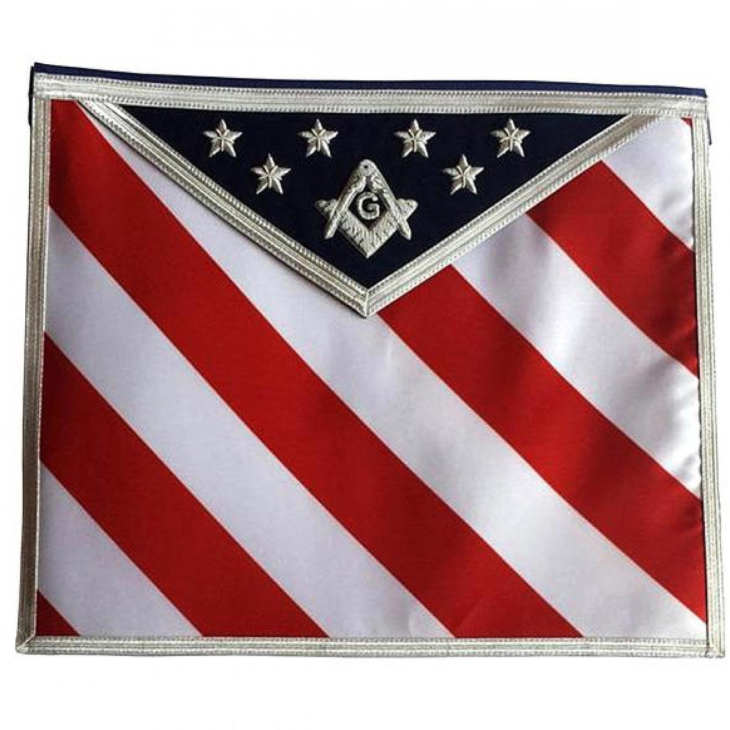 Masonic Regalia Hand Embroidered U.S Master Mason Apron with G logo Masonic Regalia Hand Embroidered U.S Master Mason Apron with G logo