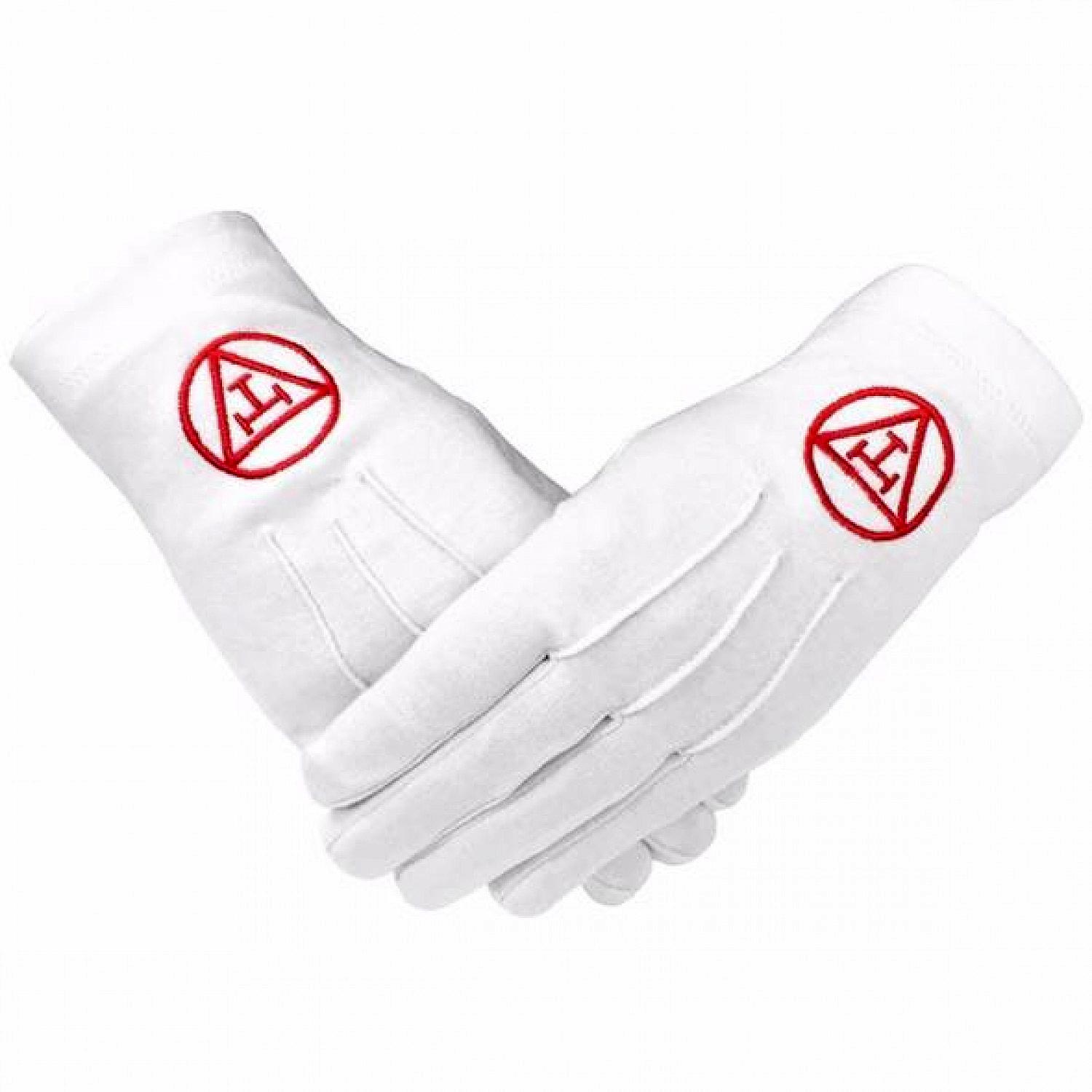 Masonic Royal Arch Cotton Gloves With Embroidery Masonic Royal Arch Cotton Gloves With Embroidery